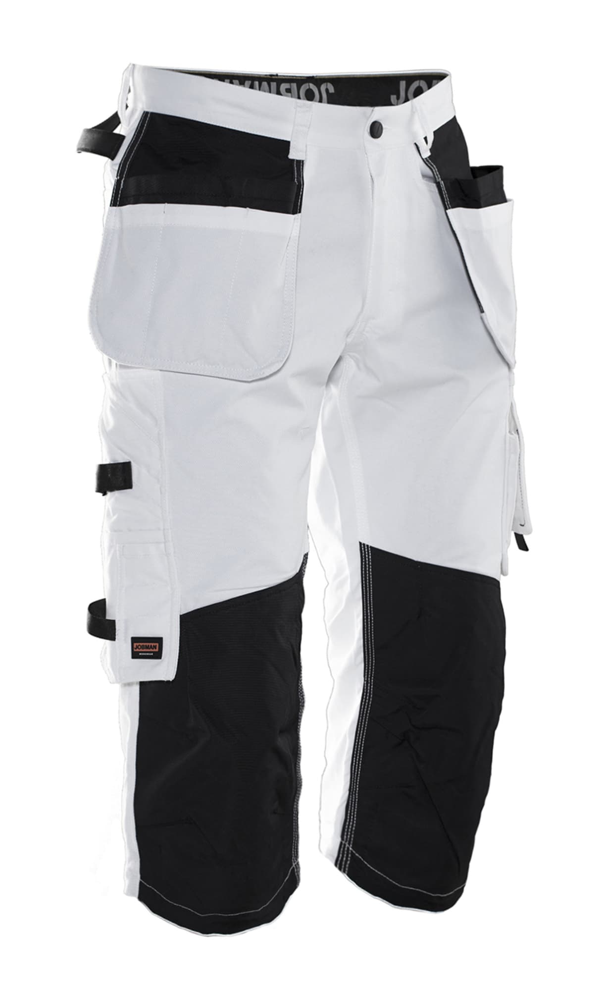 3/4 Trouser White Line, White/Black