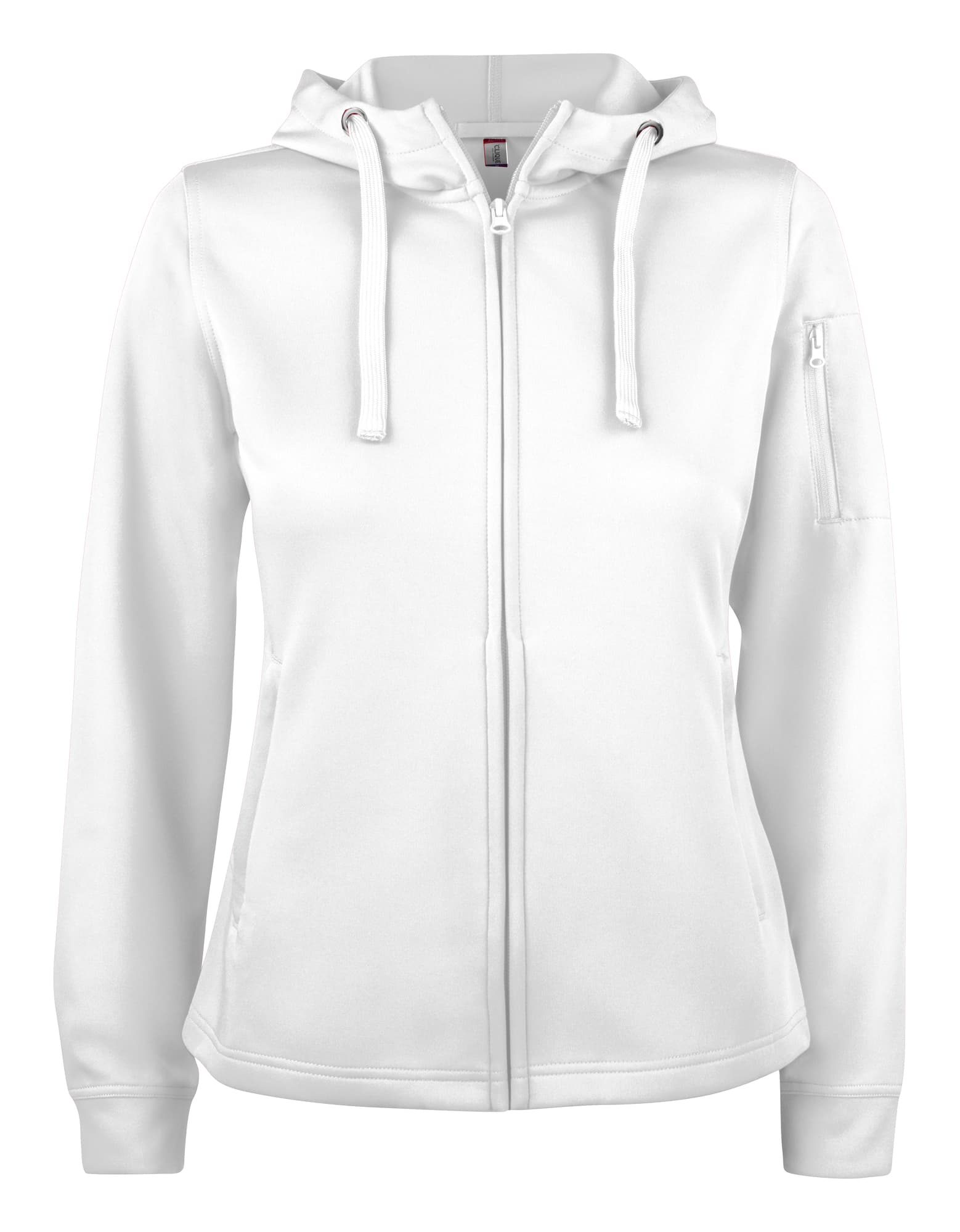 Basic Active Hoody Full Zip Women, White