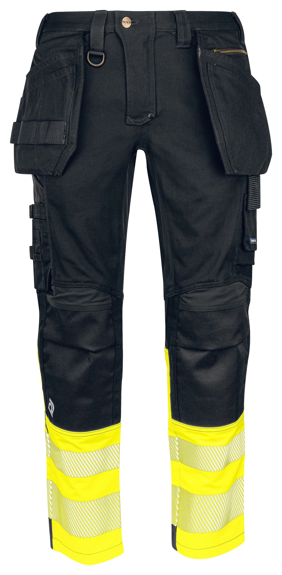 6525 Midjebukse Extreme EN ISO 20471 Klasse 1, Yellow / Black