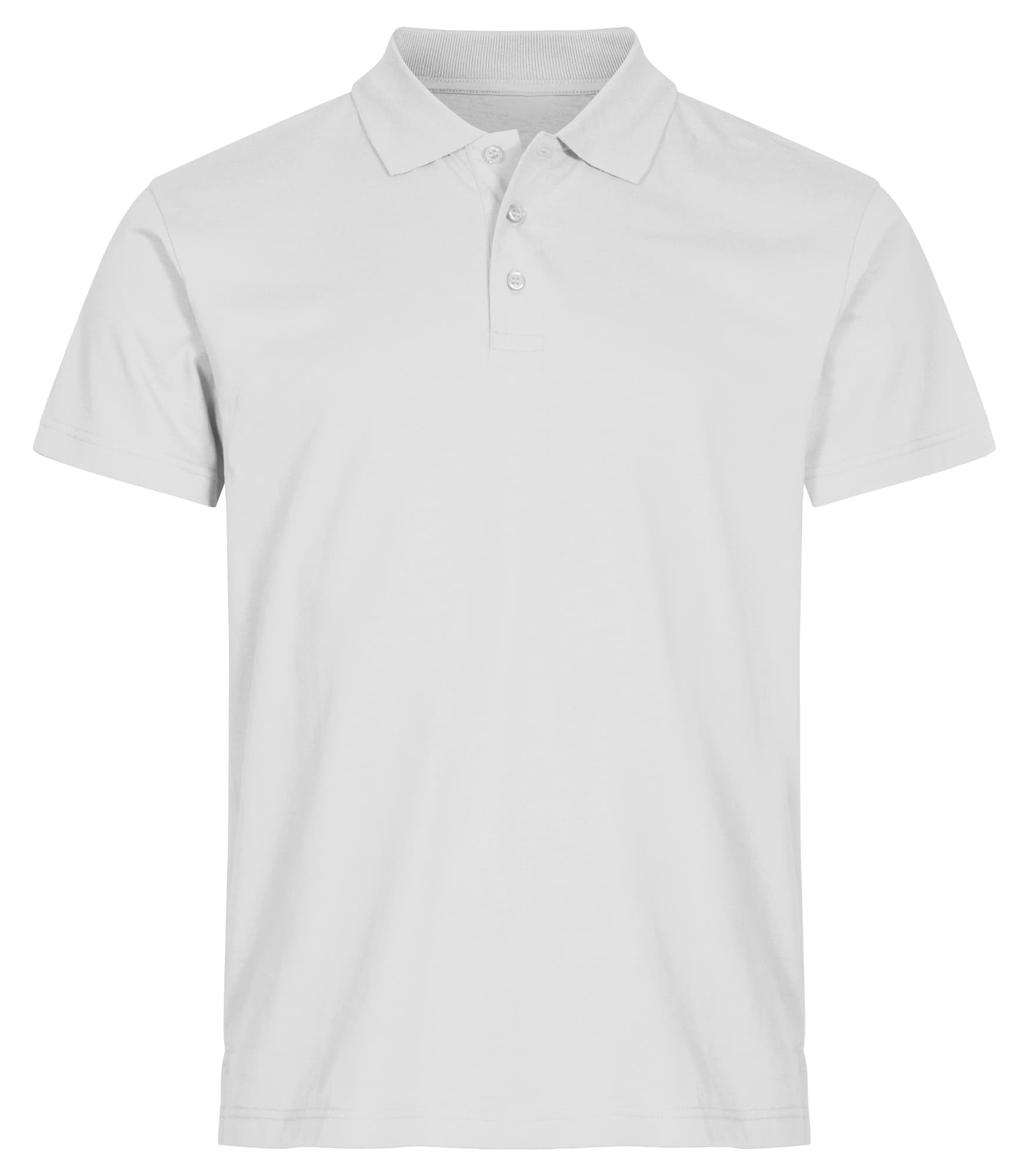 Single Jersey Polo, White