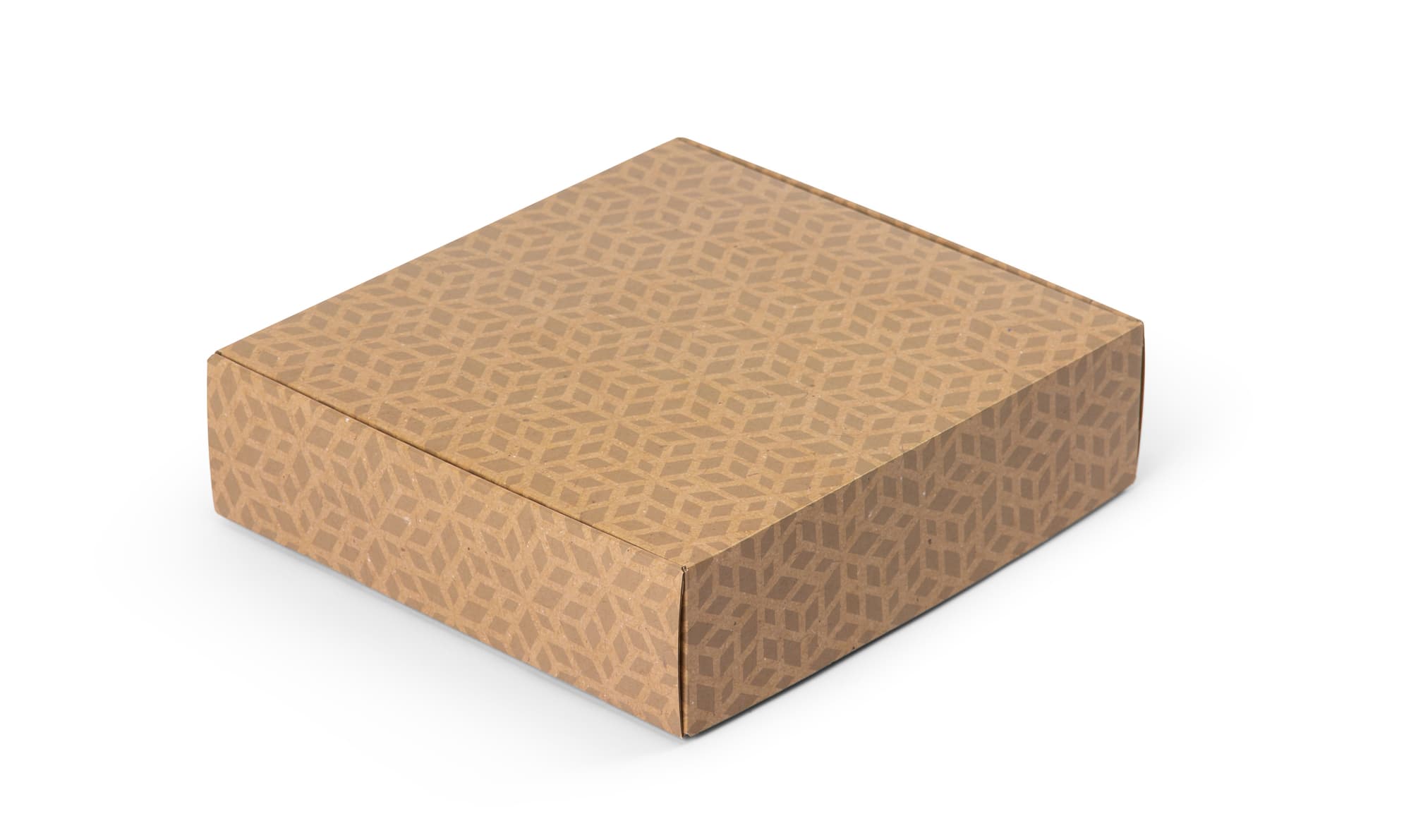 Mønstret Gaveeske 34x32x9 cm, Brown