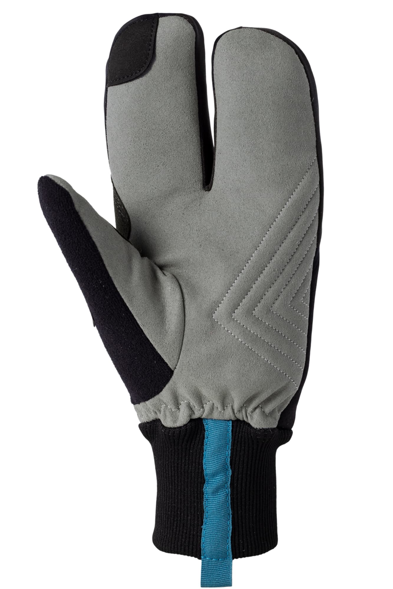 Blaze 2-Fingermitt, Black / Black / Silver