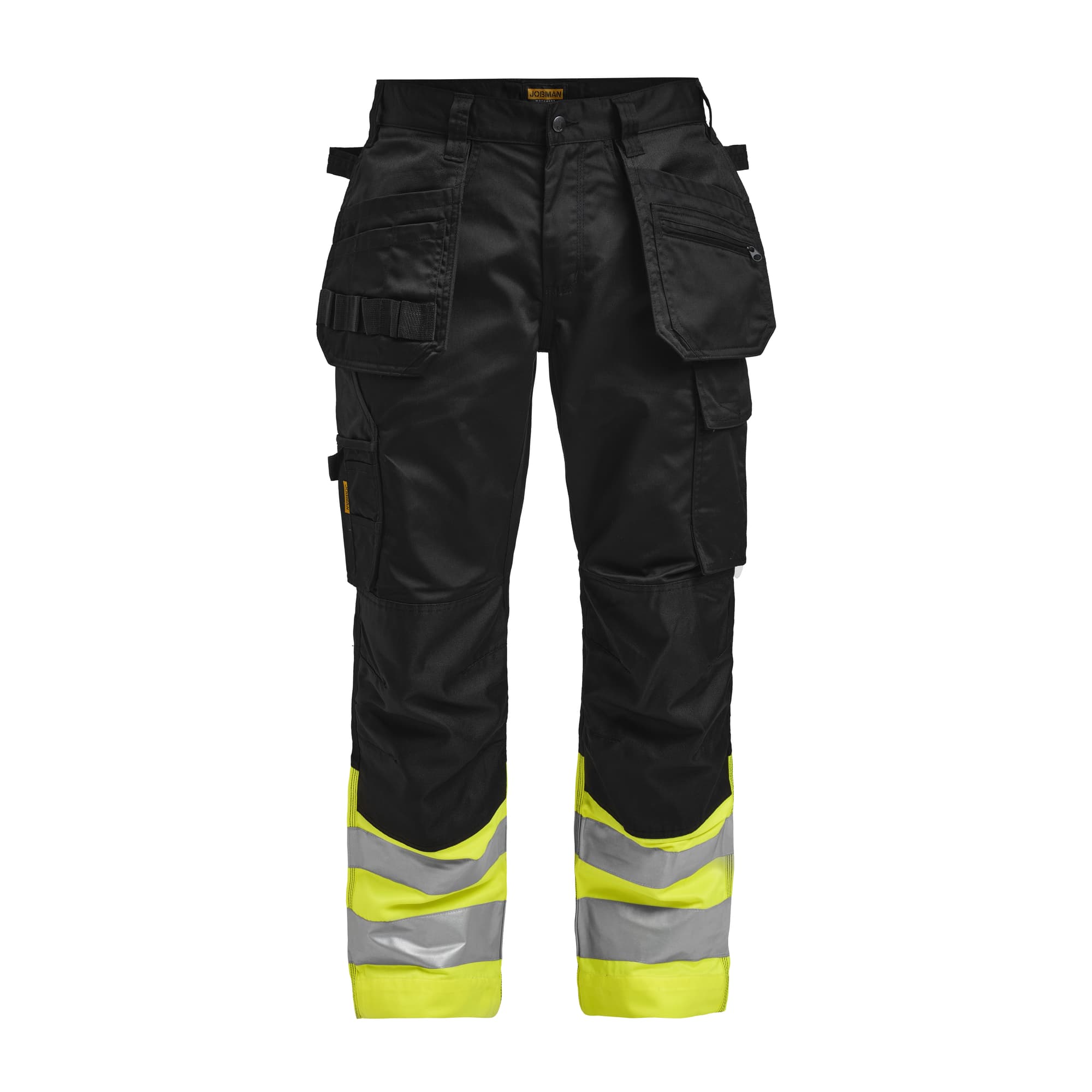 HV Håndverksbukse kl 1, Black/Yellow