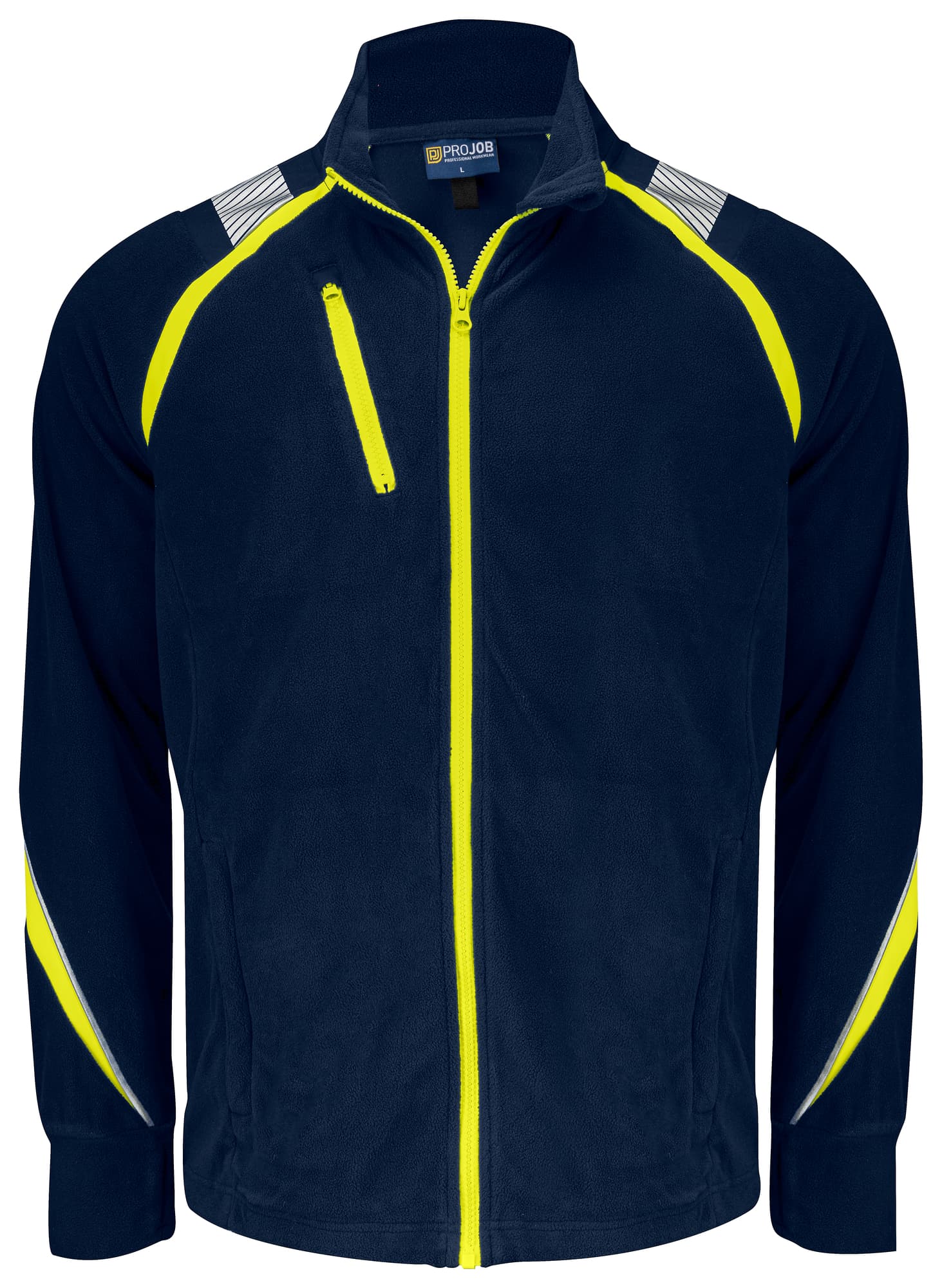 2328 Mikrofleecejakke, Navy/Yellow