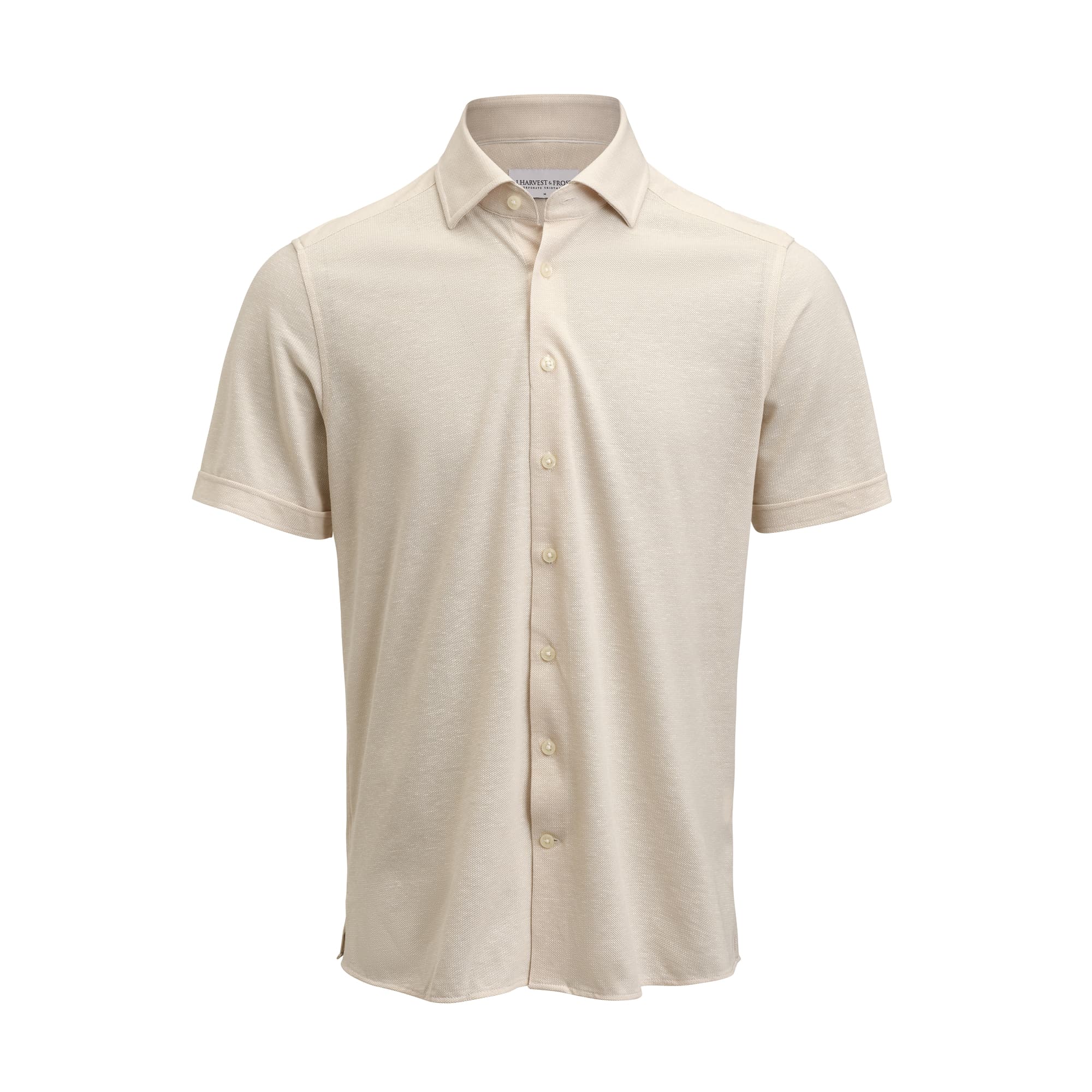 Indigo Bow 133 S/S Shirt Tailored Fit, Sand