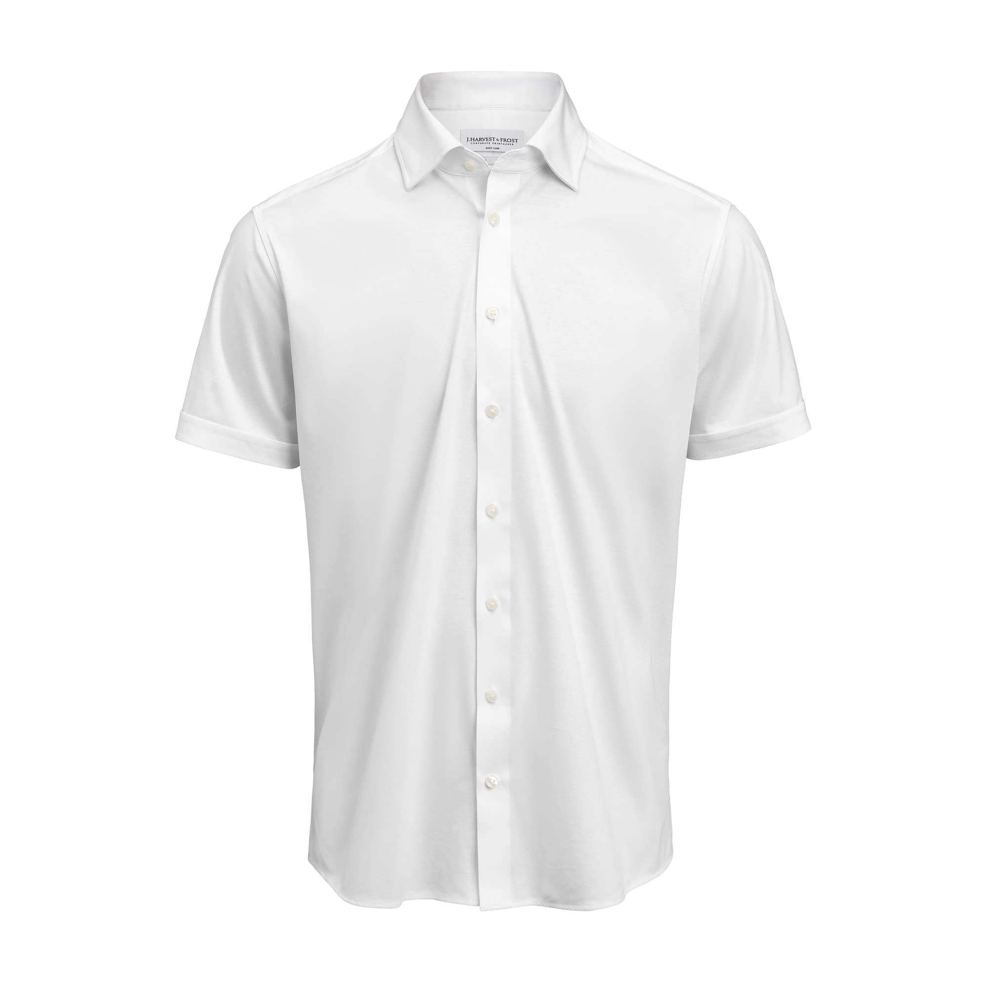 IB132 Interlock Knit S/S Slim, White