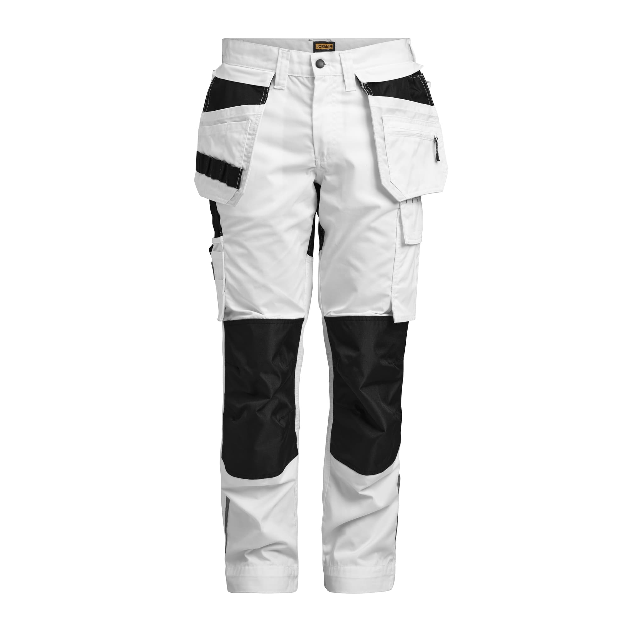 Craftman trousers stretch, White/Black