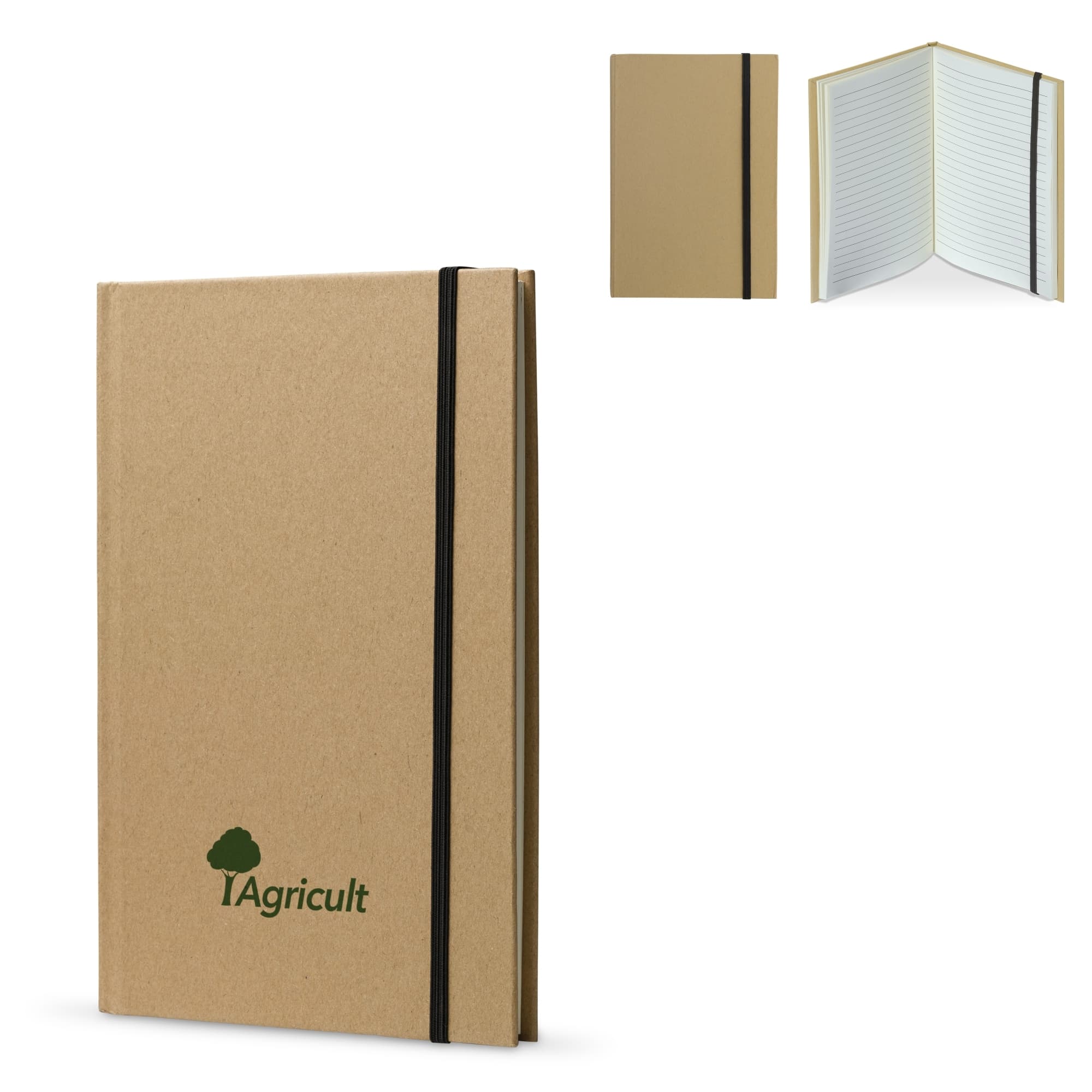 Cardboard notebook A5, Brown