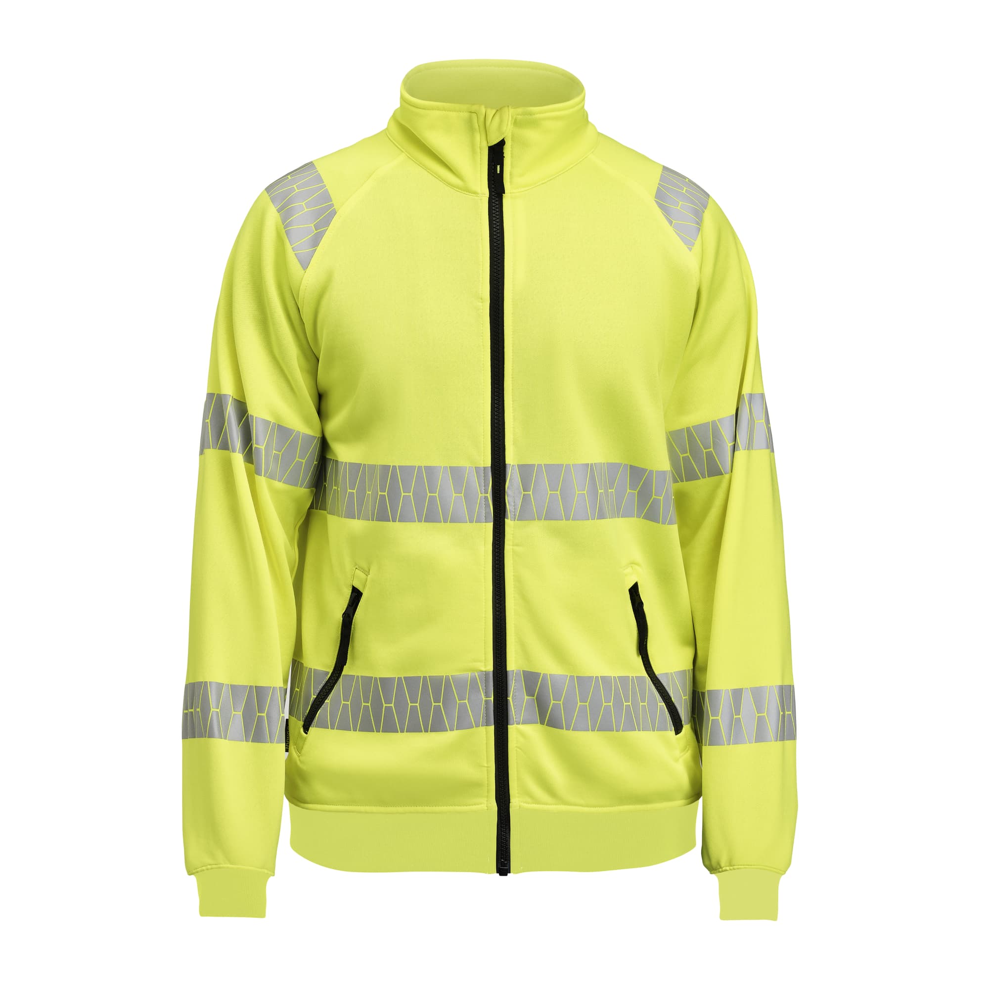 Sweatshirt Full-Zip Hi-Vis, Yellow