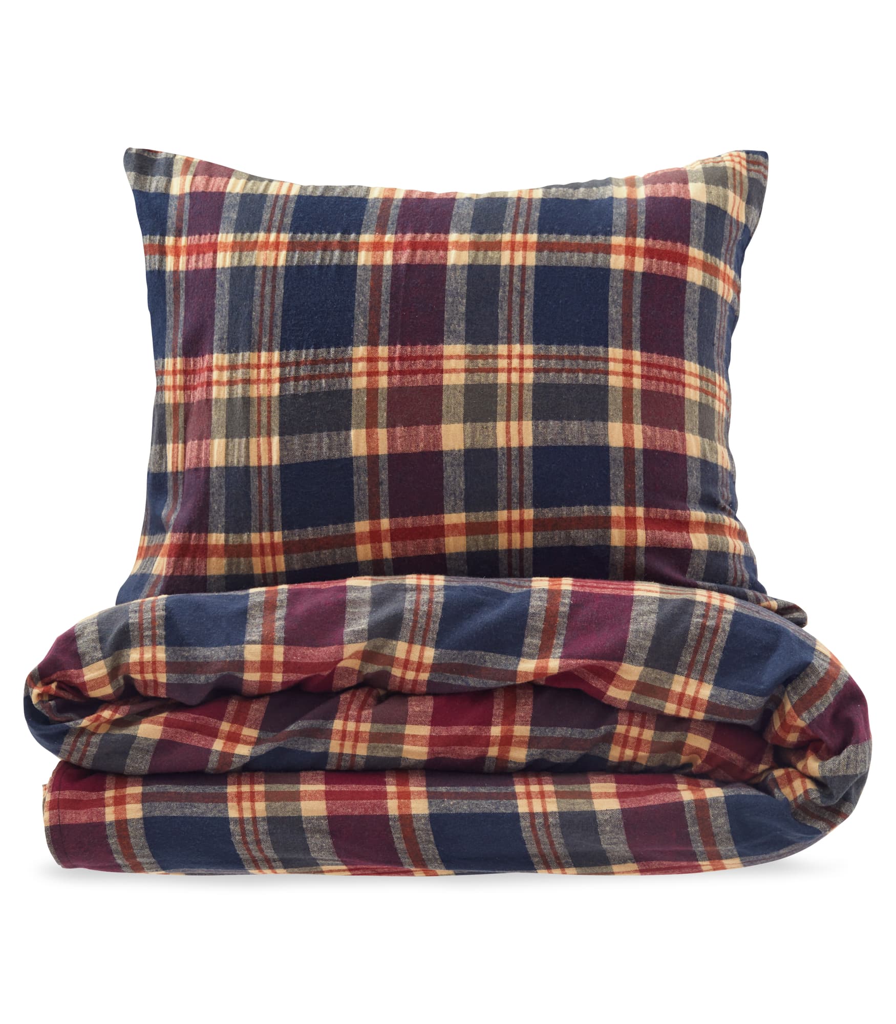 Mellbyn Gråfarget Flanell, Marineblå