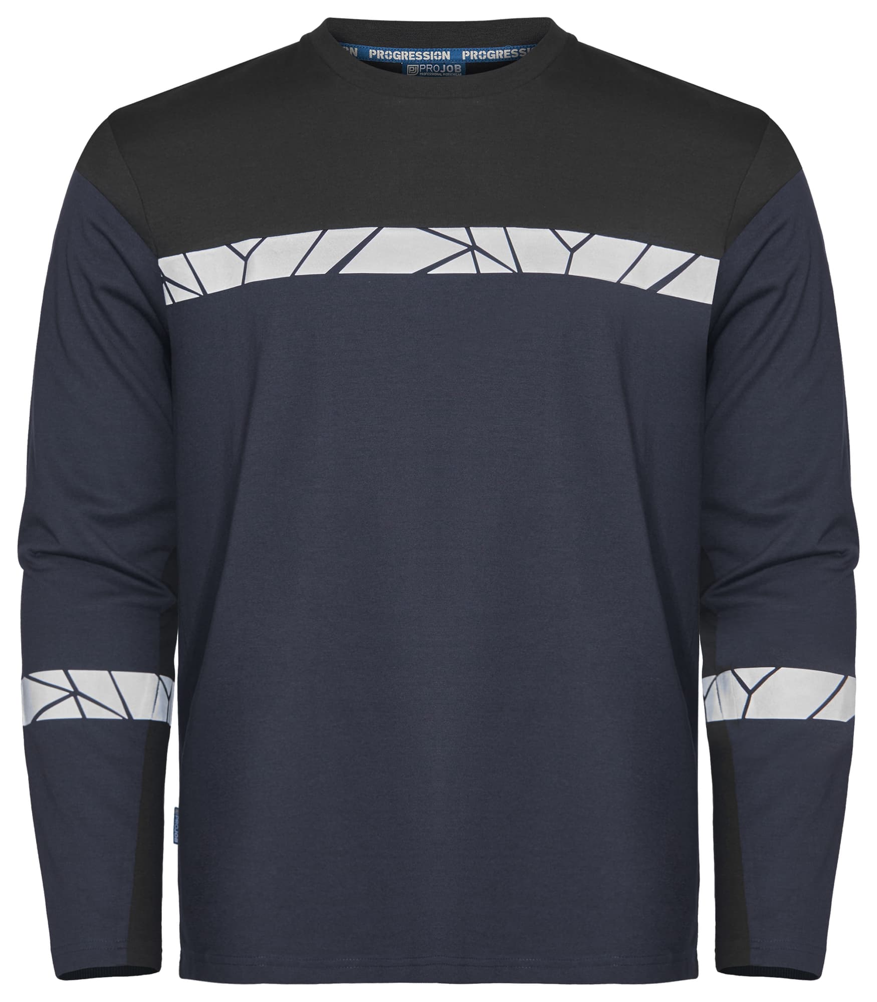 7002 Langermet T-skjorte, Navy/Black