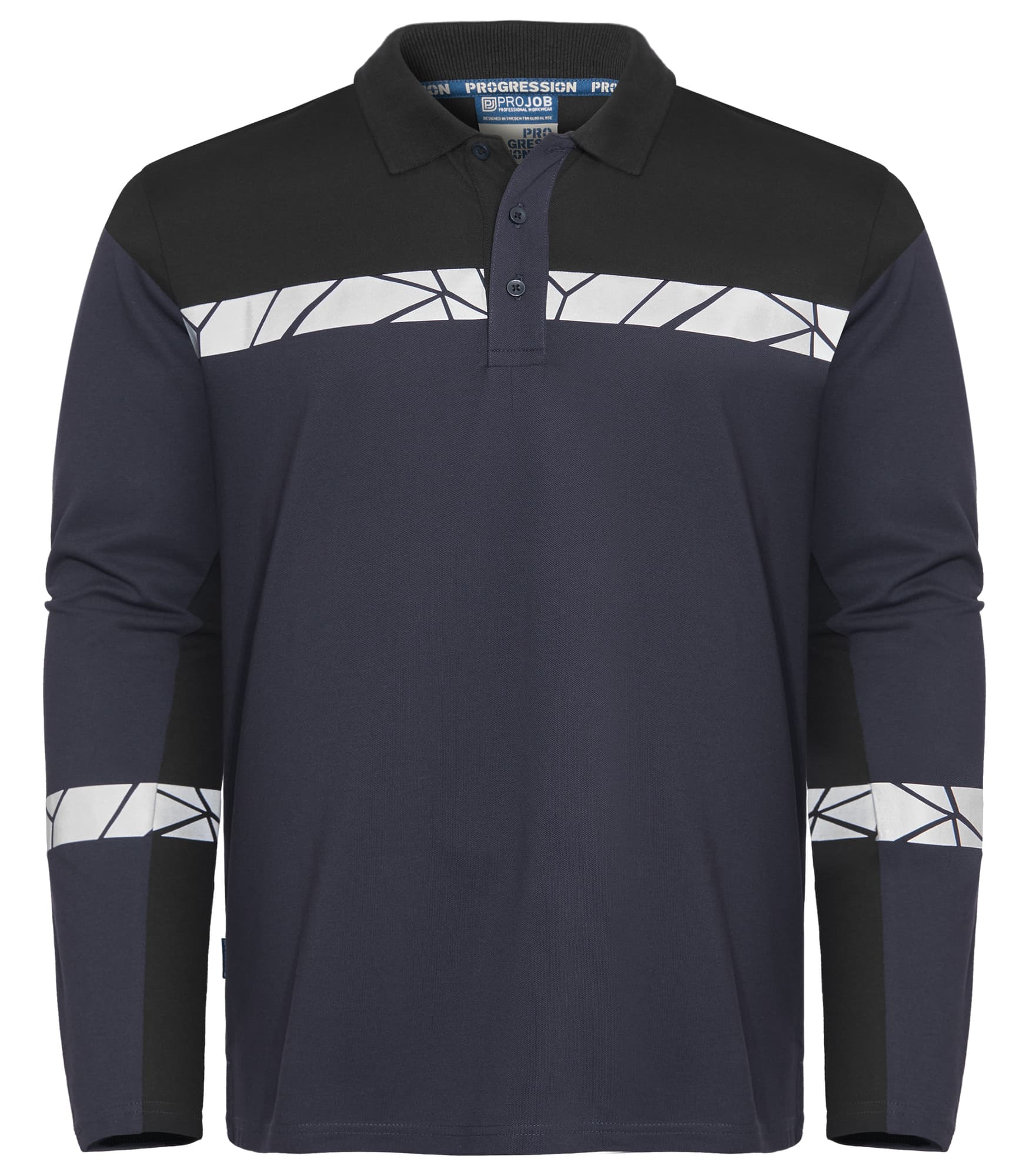 7004 Langermet Pique, Navy/Black