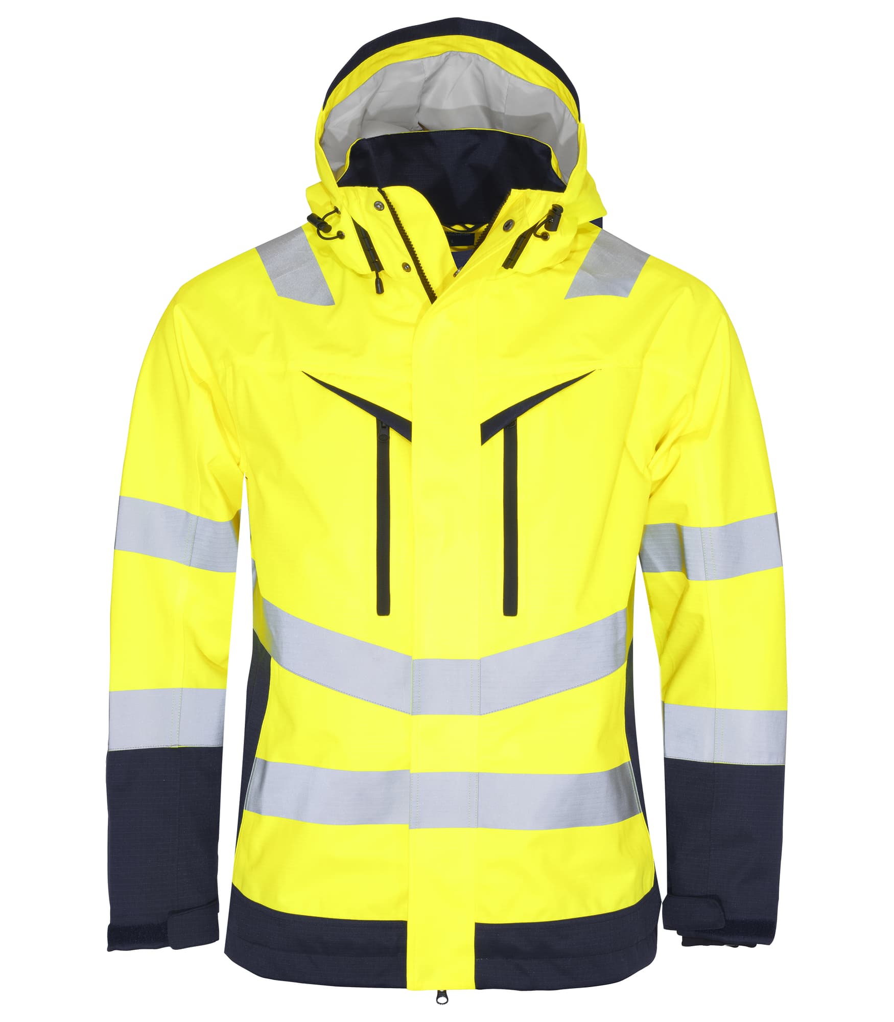 6455 Skalljakke EN ISO 20471 Klasse 3, Yellow/Navy