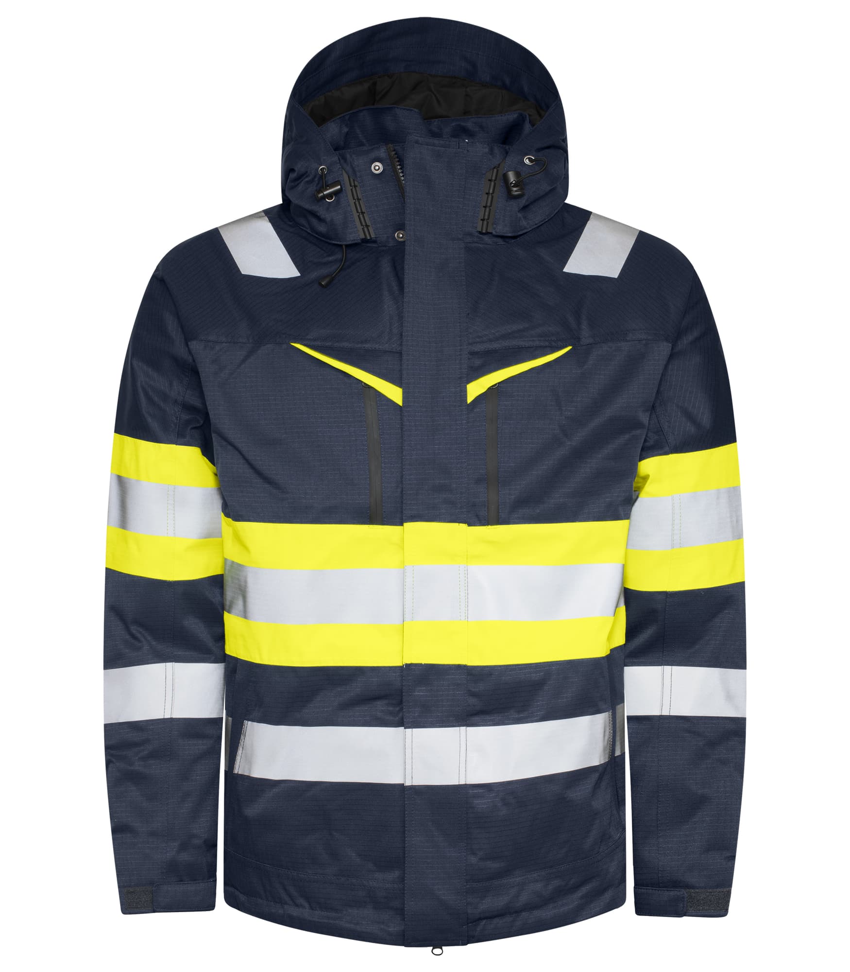 6454 Funksjonsjakke EN ISO 20471 Klasse 1, Yellow/Navy