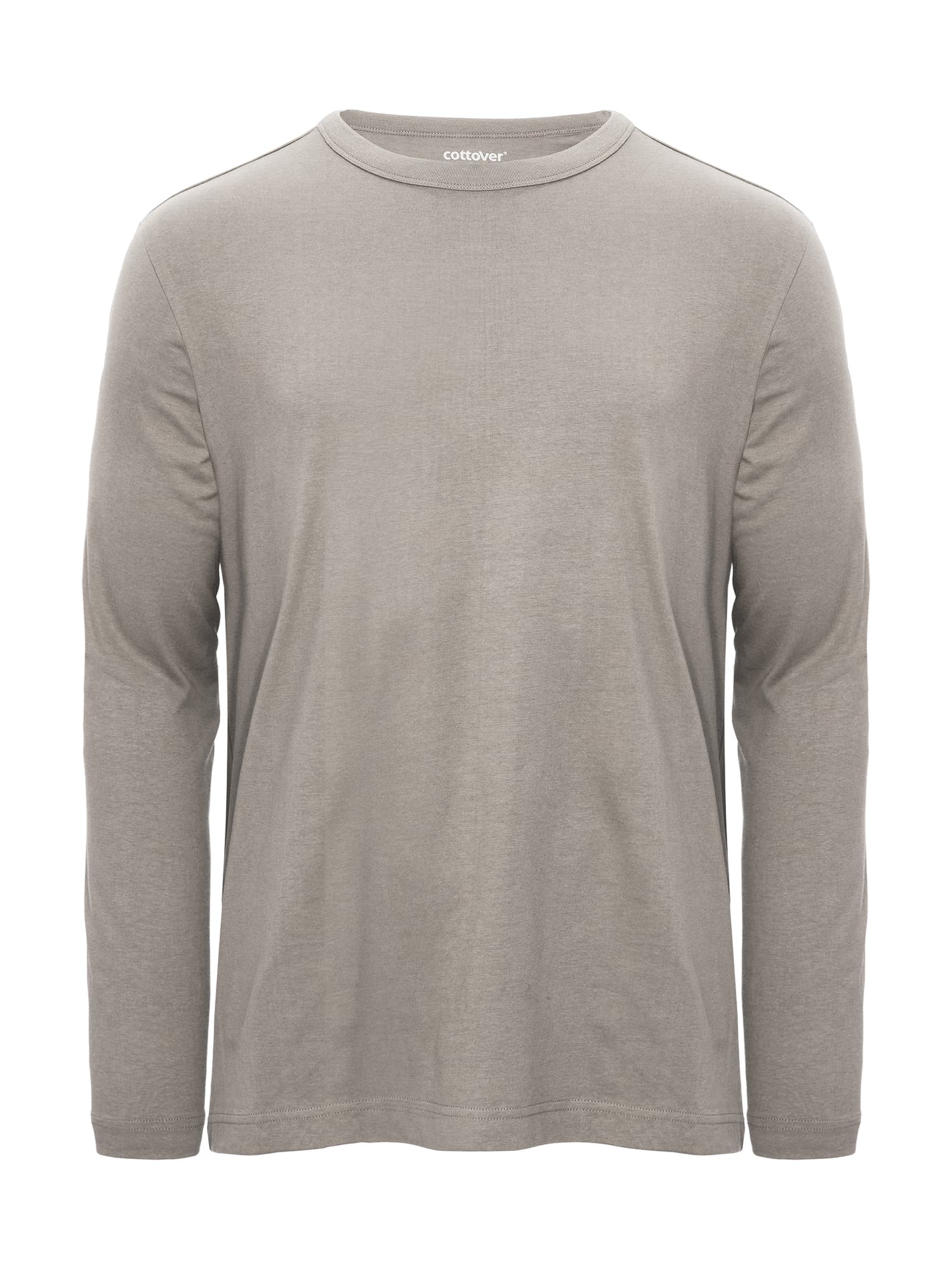 Relaxed T-shirt LS (GOTS), Dk Sand
