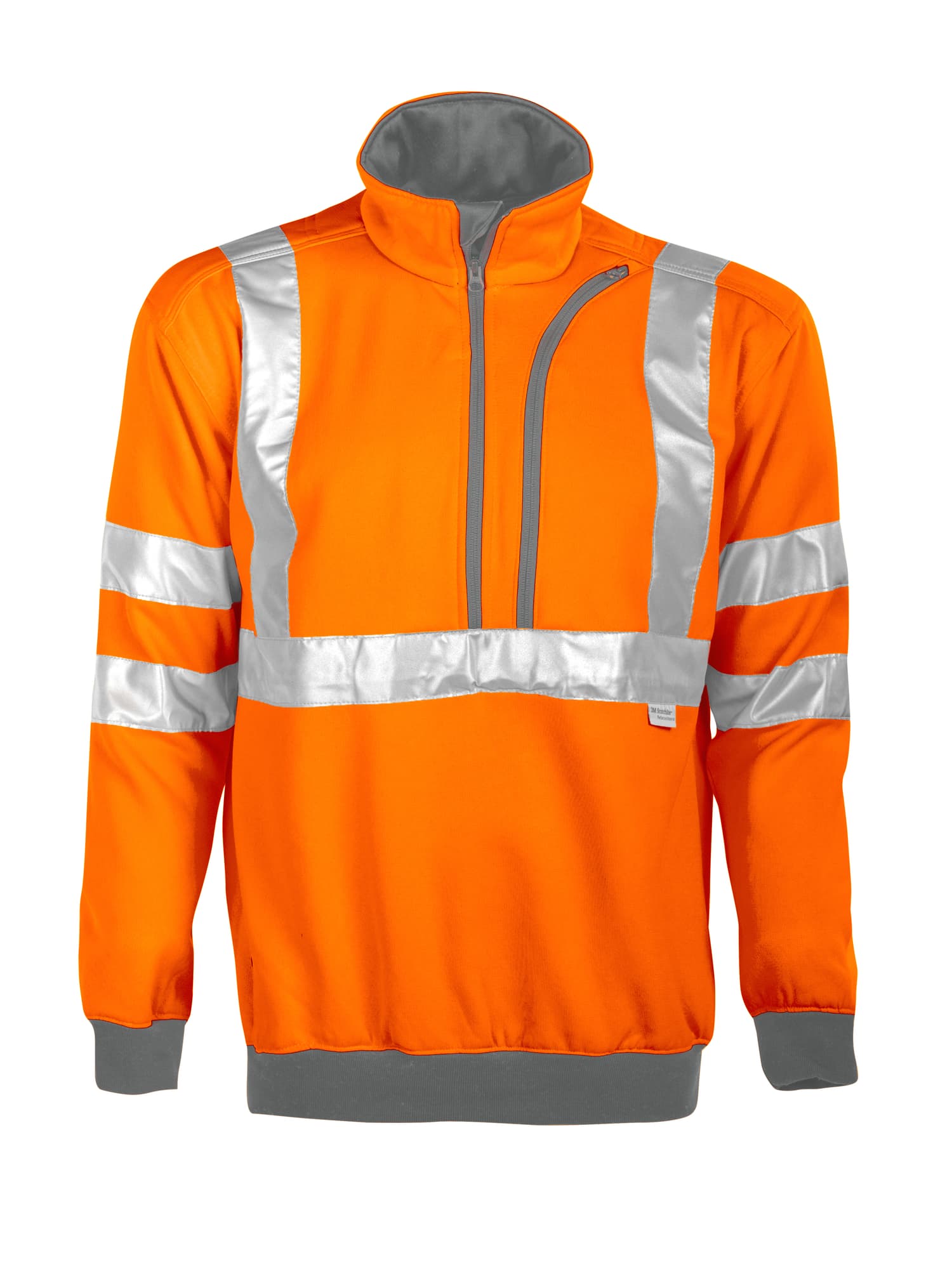 6102 Sweatshirt EN ISO 20471 Kl 3, Orange/Grey
