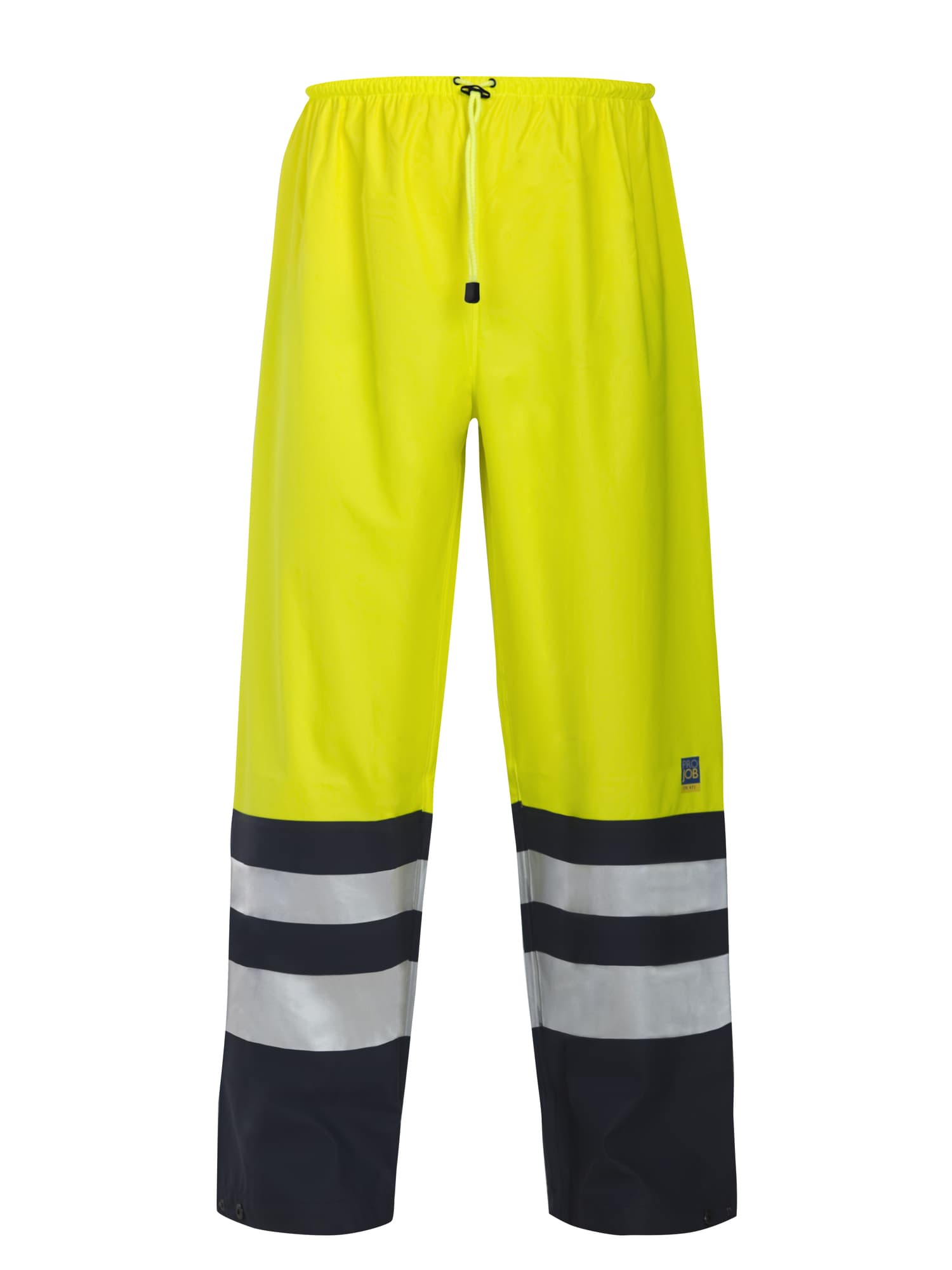 6504 Regnbukse EN ISO 20471 Kl 2, Yellow/Navy