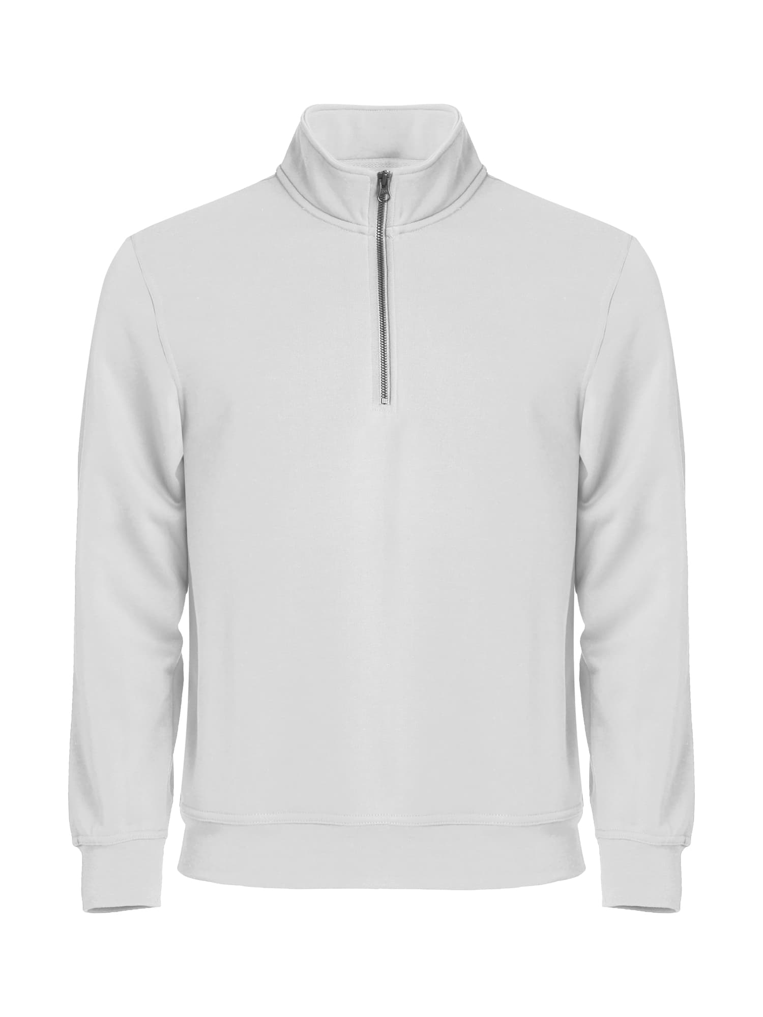 Basic Half Zip, White