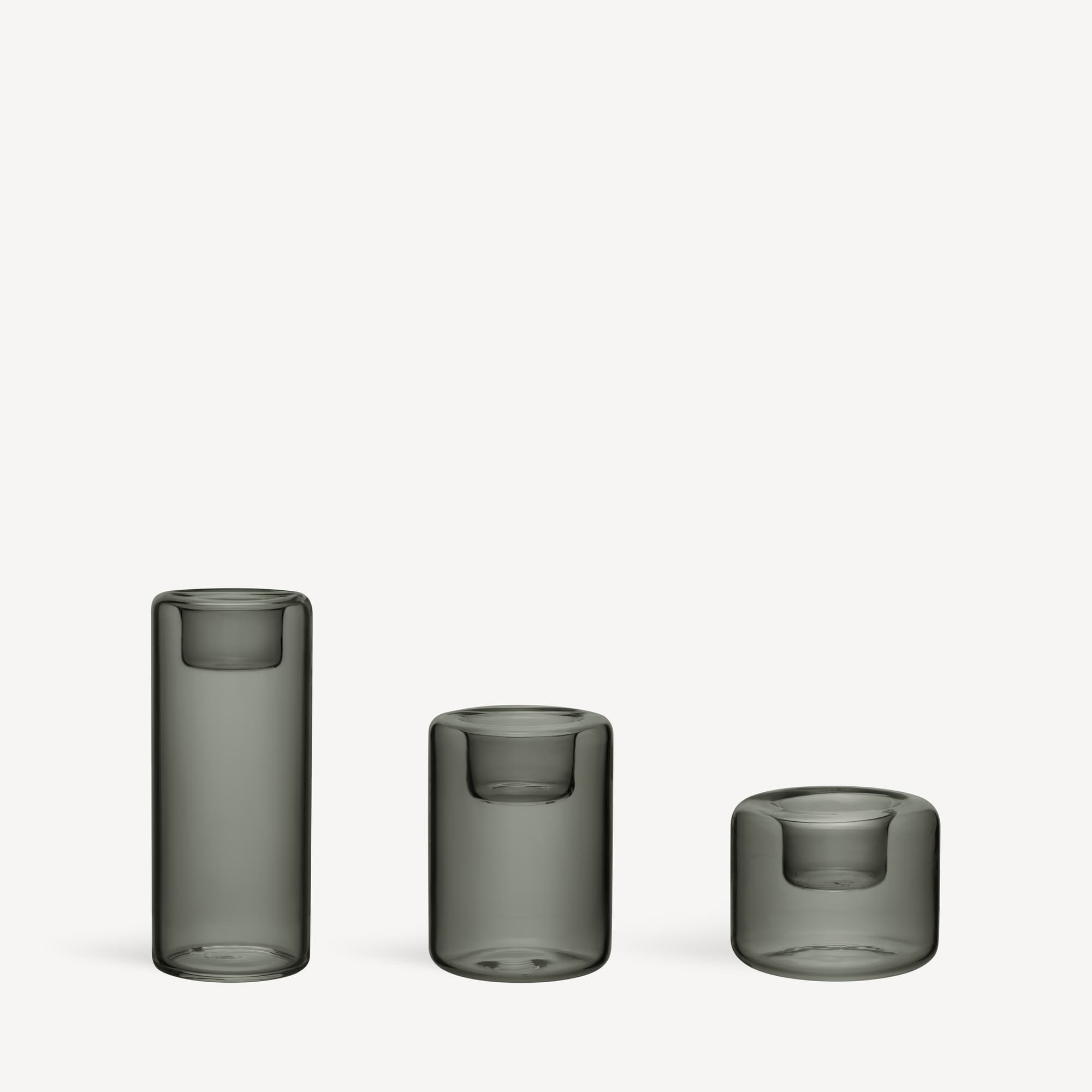 Happy lyslykt antrasitt, 68, 105, 150 mm, 3-pk