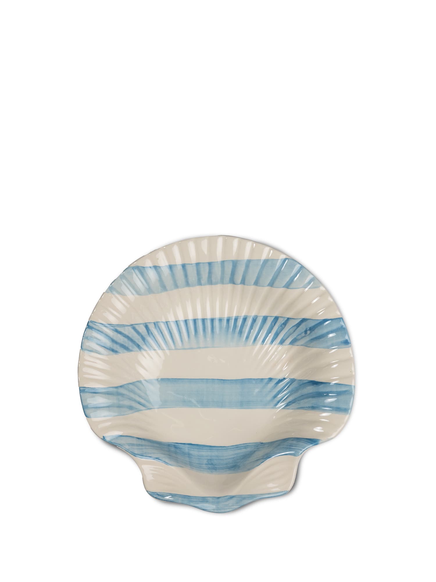 Tallerken Armona stripe, Lyseblå/hvit