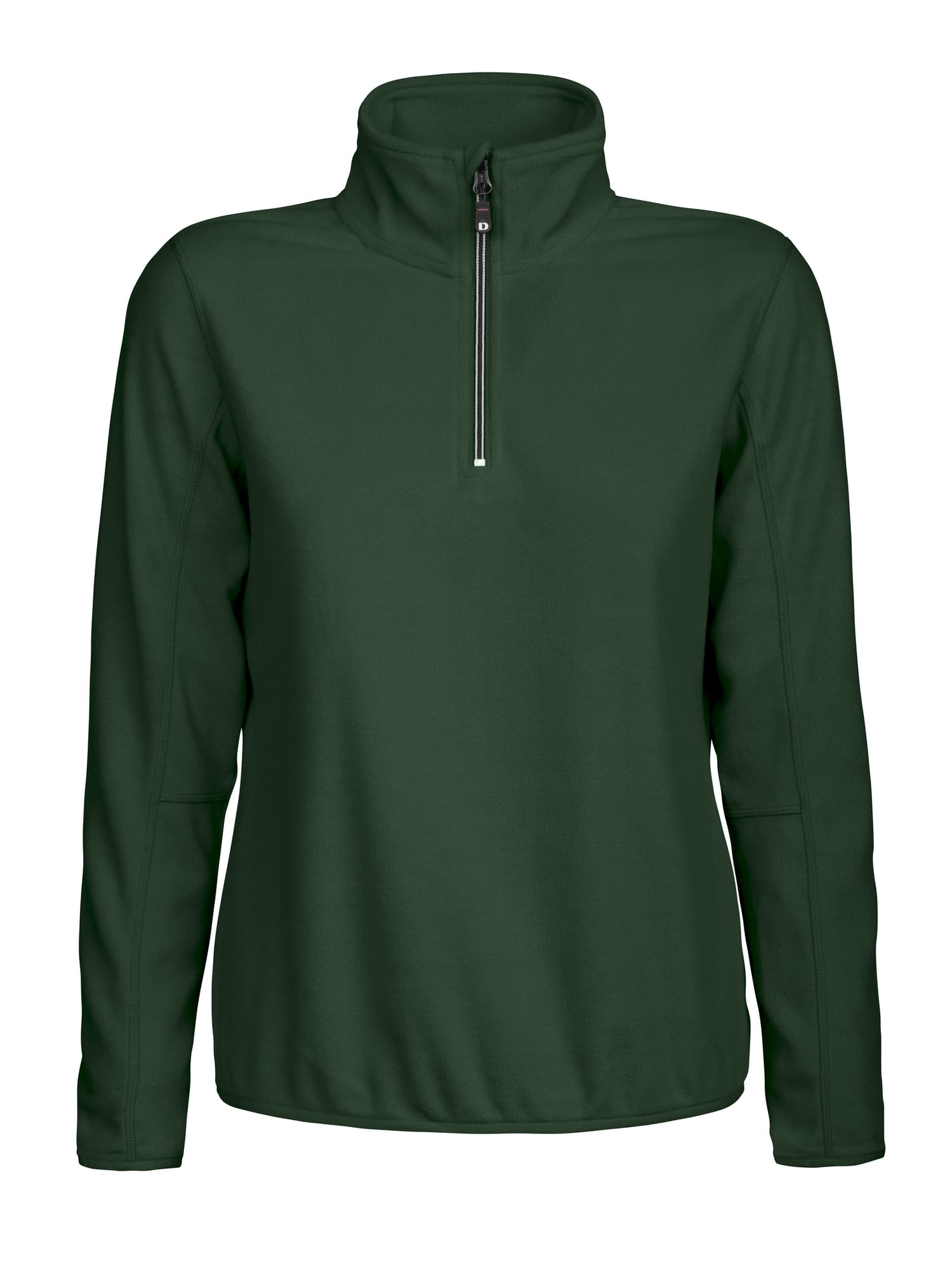 Melton Lady Half Zip, Dark Green