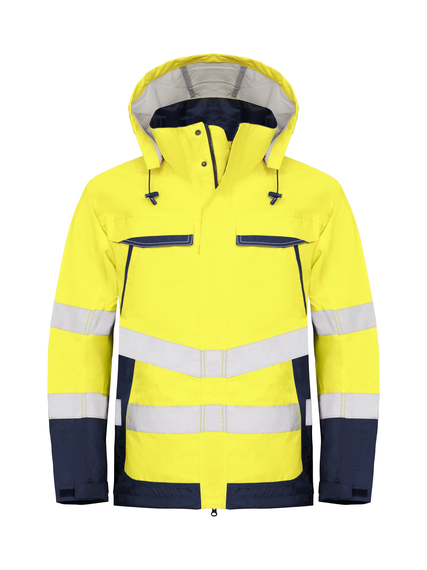 6440 Skalljakke EN ISO 20471 Kl 3, Yellow/Navy