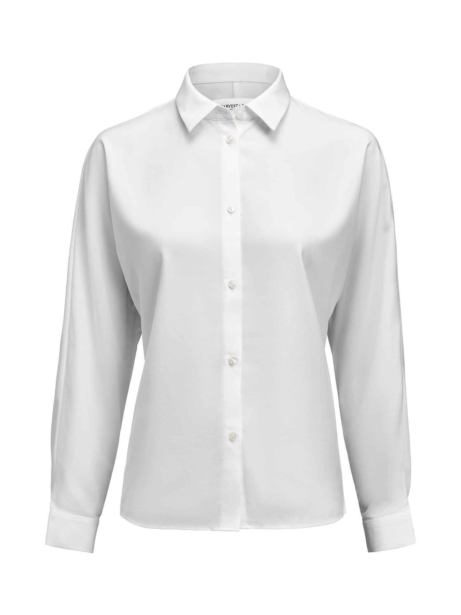 Crepe Satin Blouse, White