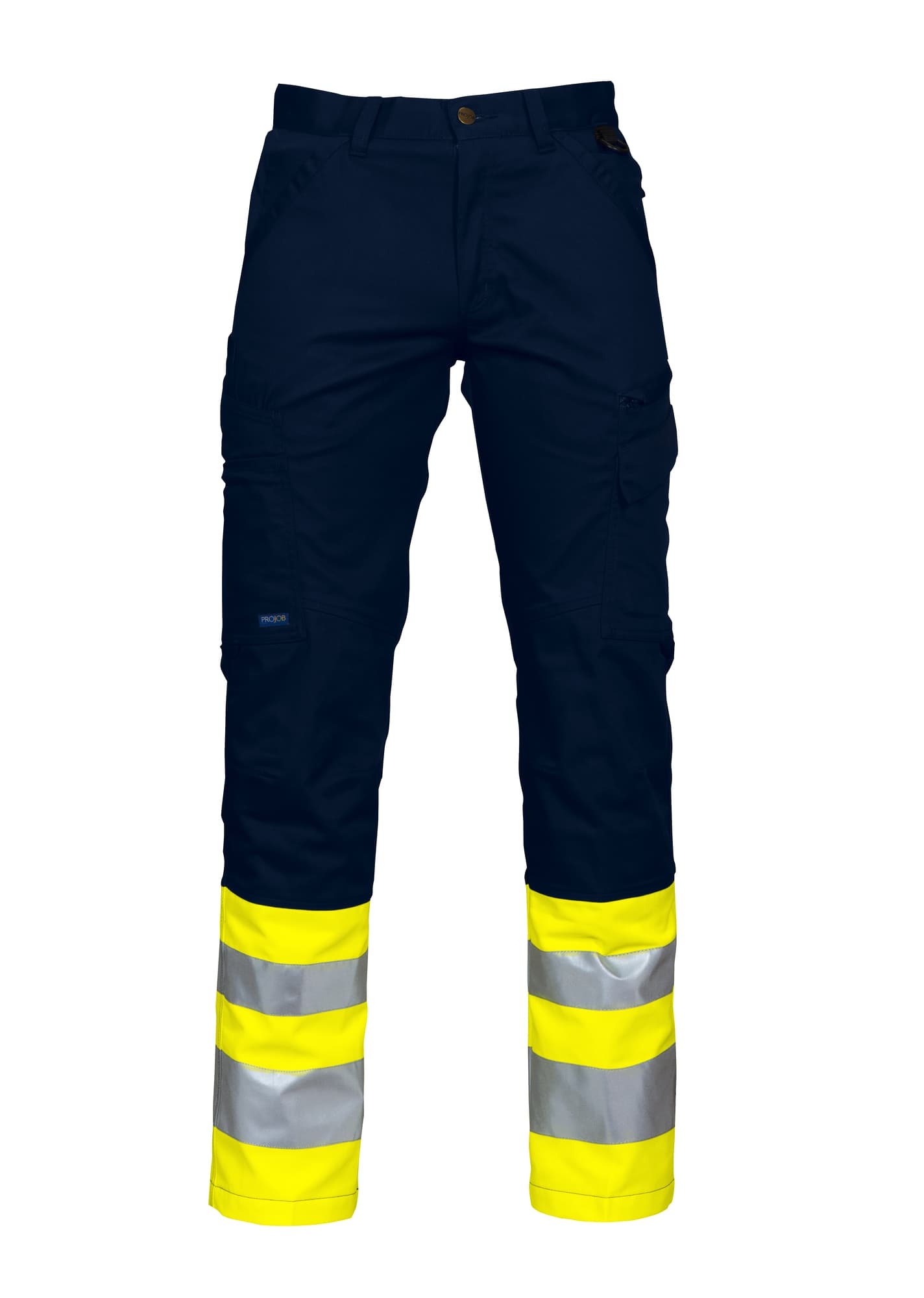 6523 Servicebukse EN ISO 20471 Kl 1, Yellow/Navy