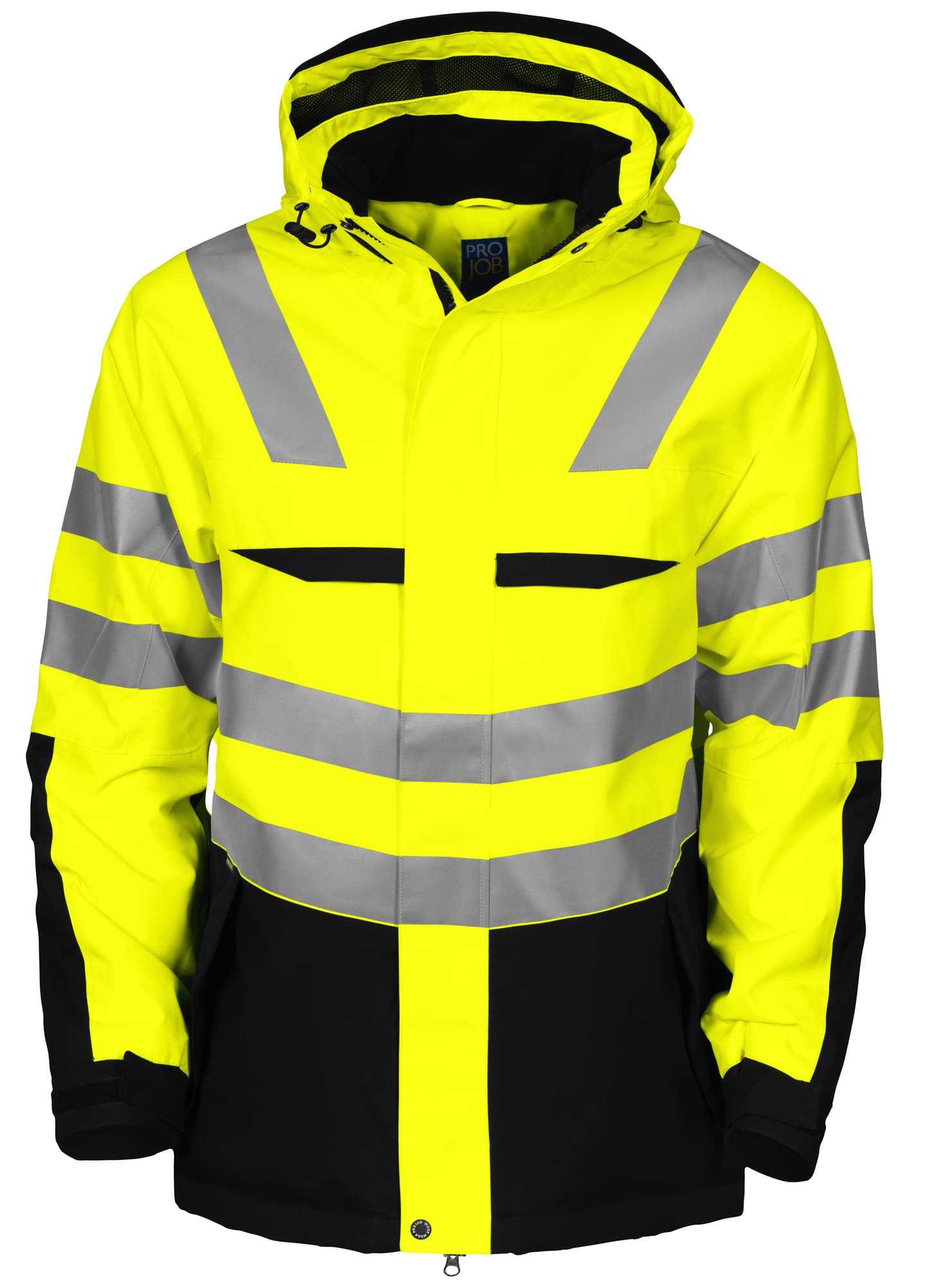 6418 funksjonsjakke EN ISO 20471 Kl 3 Fôret, Yellow/Black