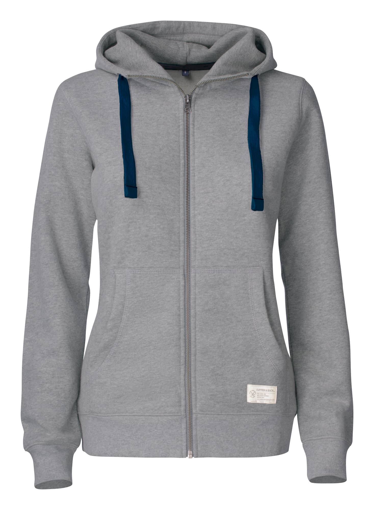 Twisp Hood FZ Ladies, Grey Melange