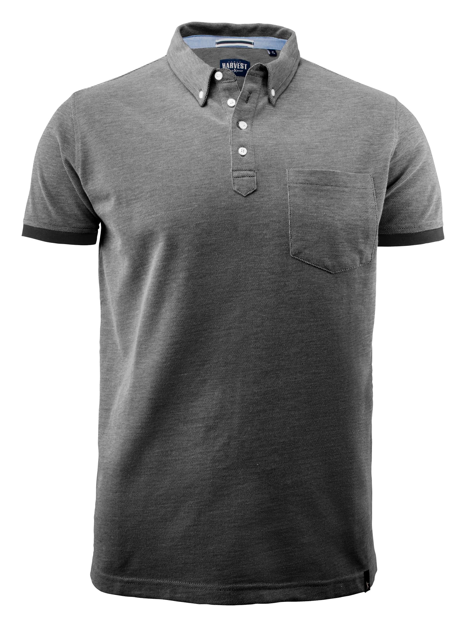 Larkford Polo, Black Melange