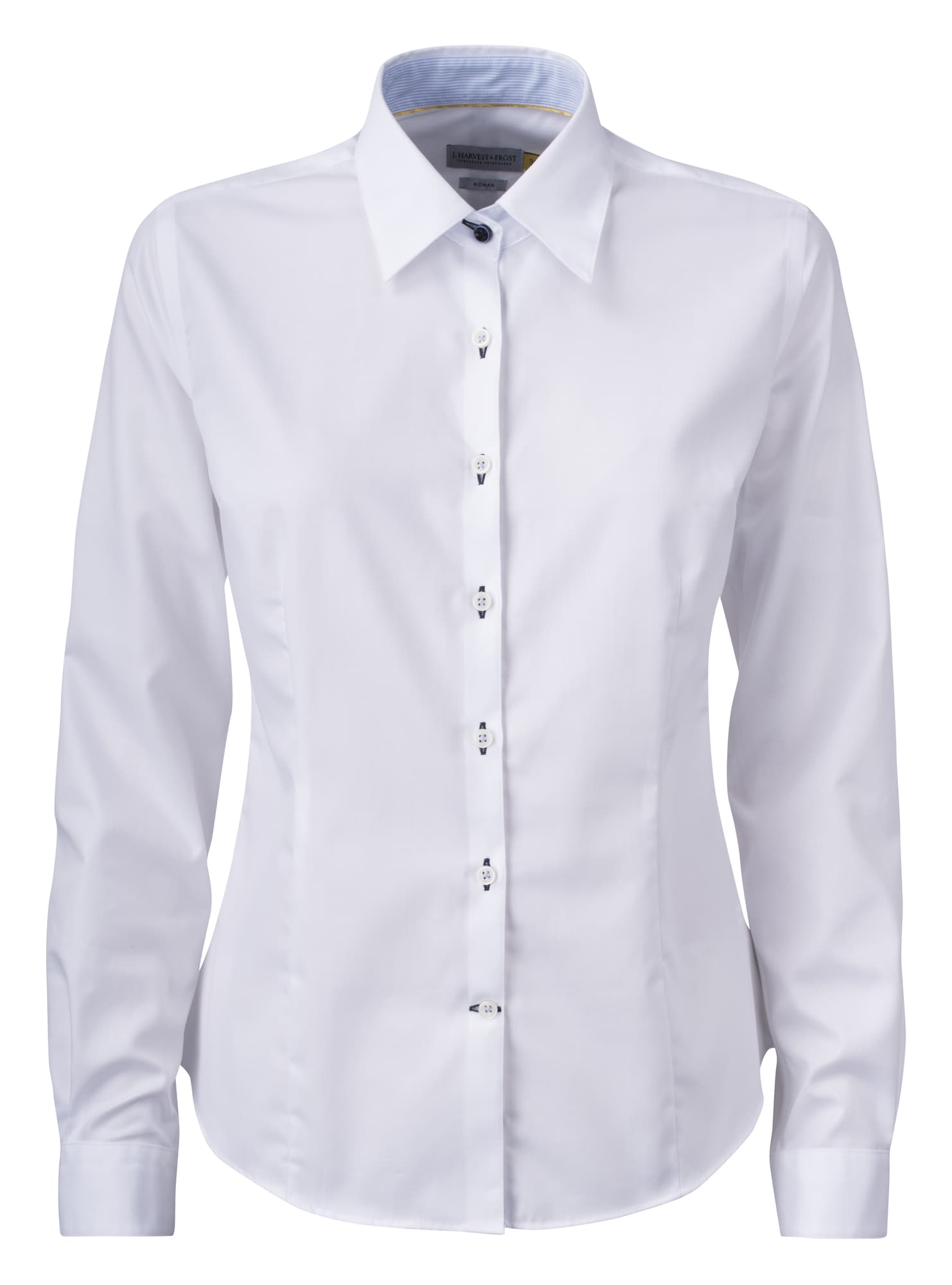YB51 Twill Woman, White/Sky Blue