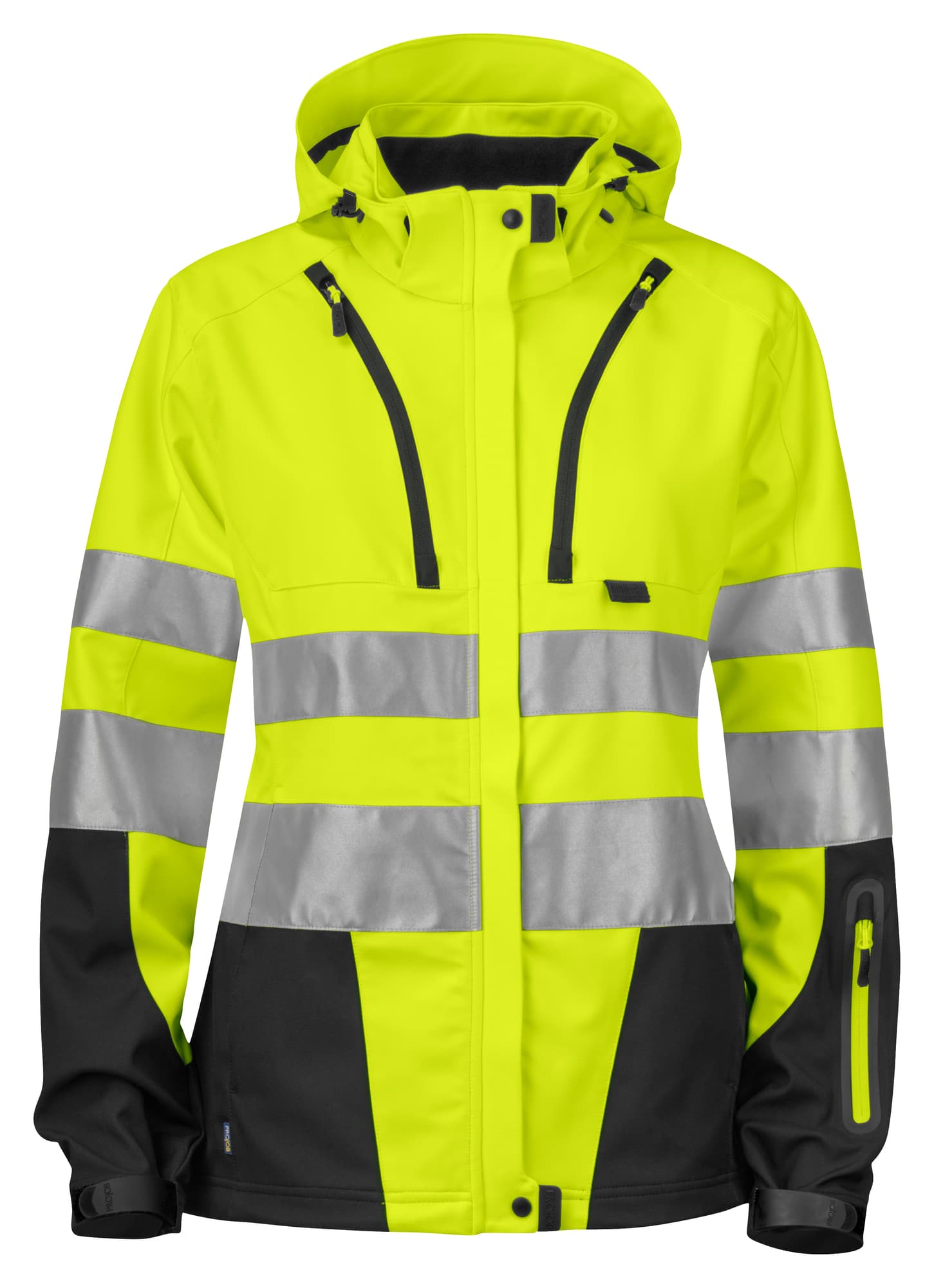 6423 Jakke Dame EN ISO 20471 Kl 3/2, Yellow/Black