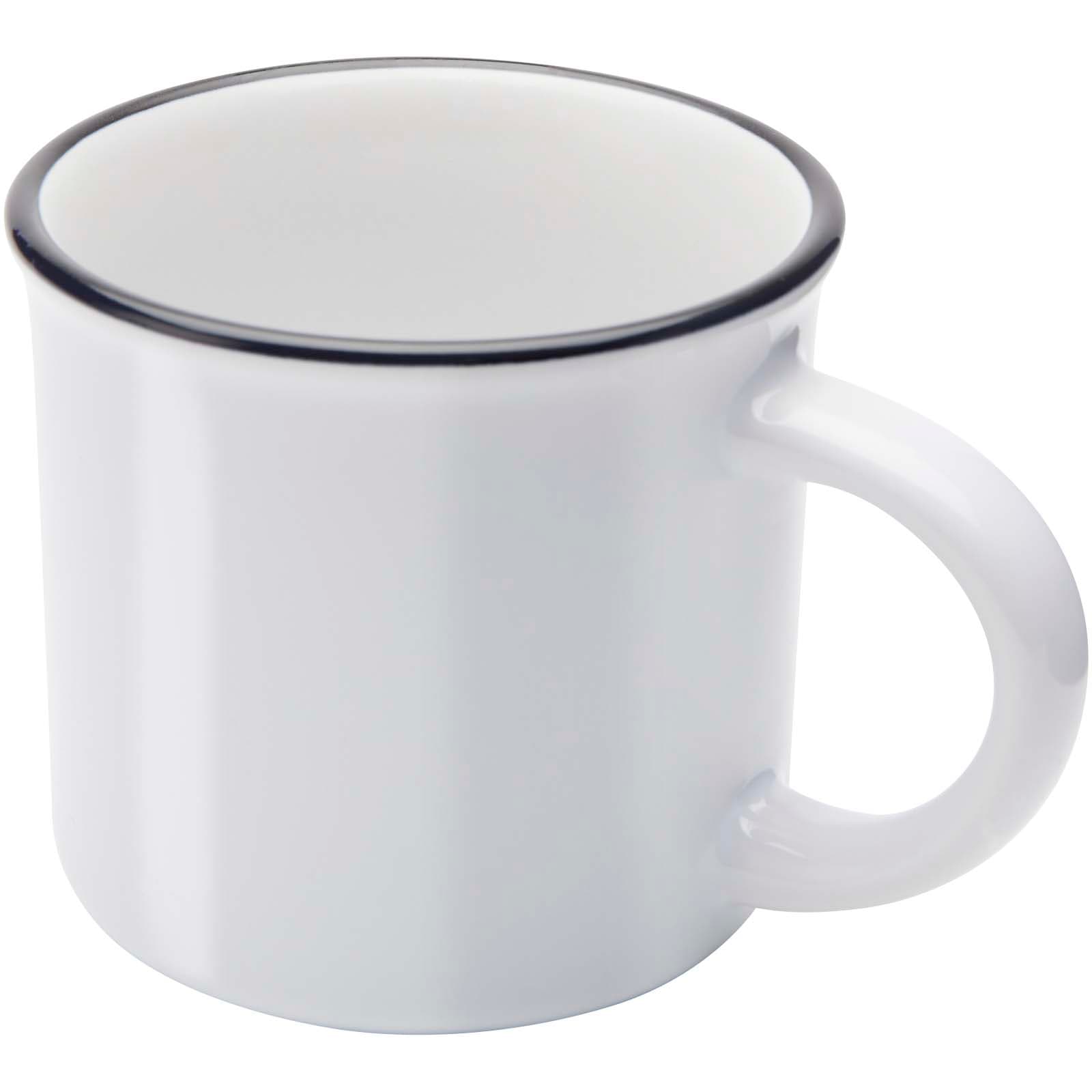 Bari keramikkrus, 240 ml med blank finish, Hvit