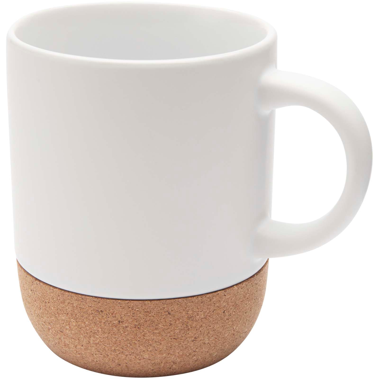 Billie sublimasjonskrus i keramikk med korkdetaljer, 300 ml, Hvit