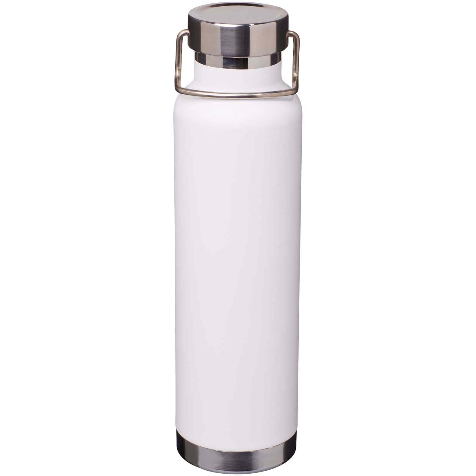 Thor 650 ml vakuumisolert vannflaske av RCS resirkulert rustfritt stål og kobber, Hvit