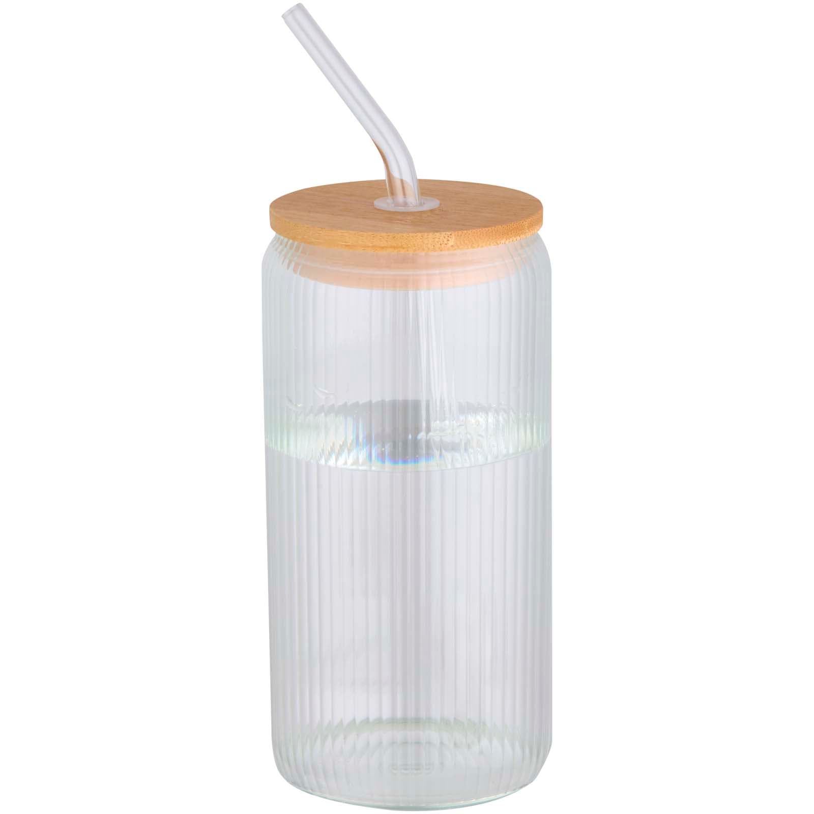 Mirage enkeltvegget borosilikat glasskrukke med bambuslokk, 500 ml, Transparent