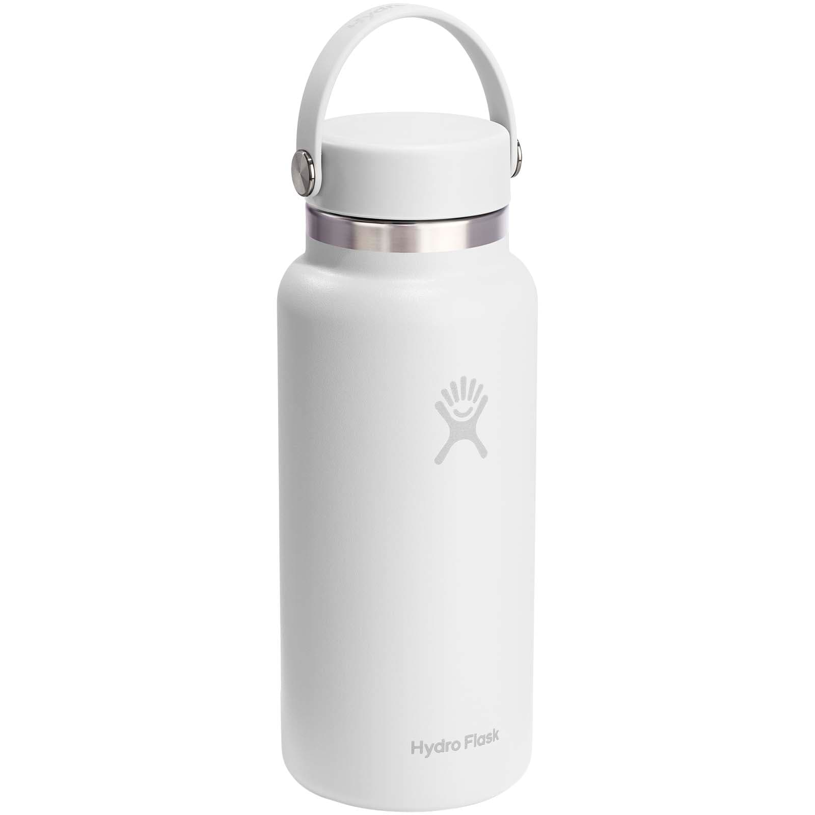 Hydro Flask isolert vannflaske i rustfritt stål med bred åpning, 946 ml, Hvit