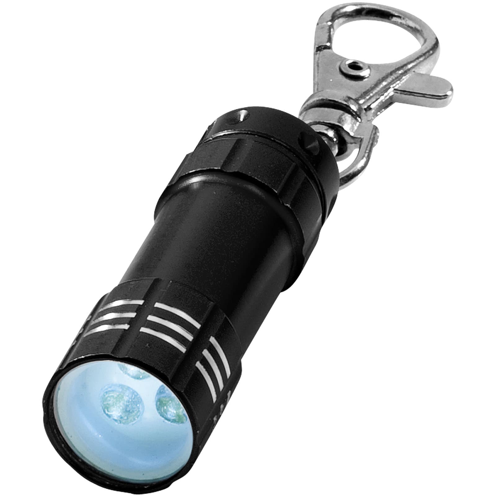 Astro nøkkelring med  LED lykt, Solid svart
