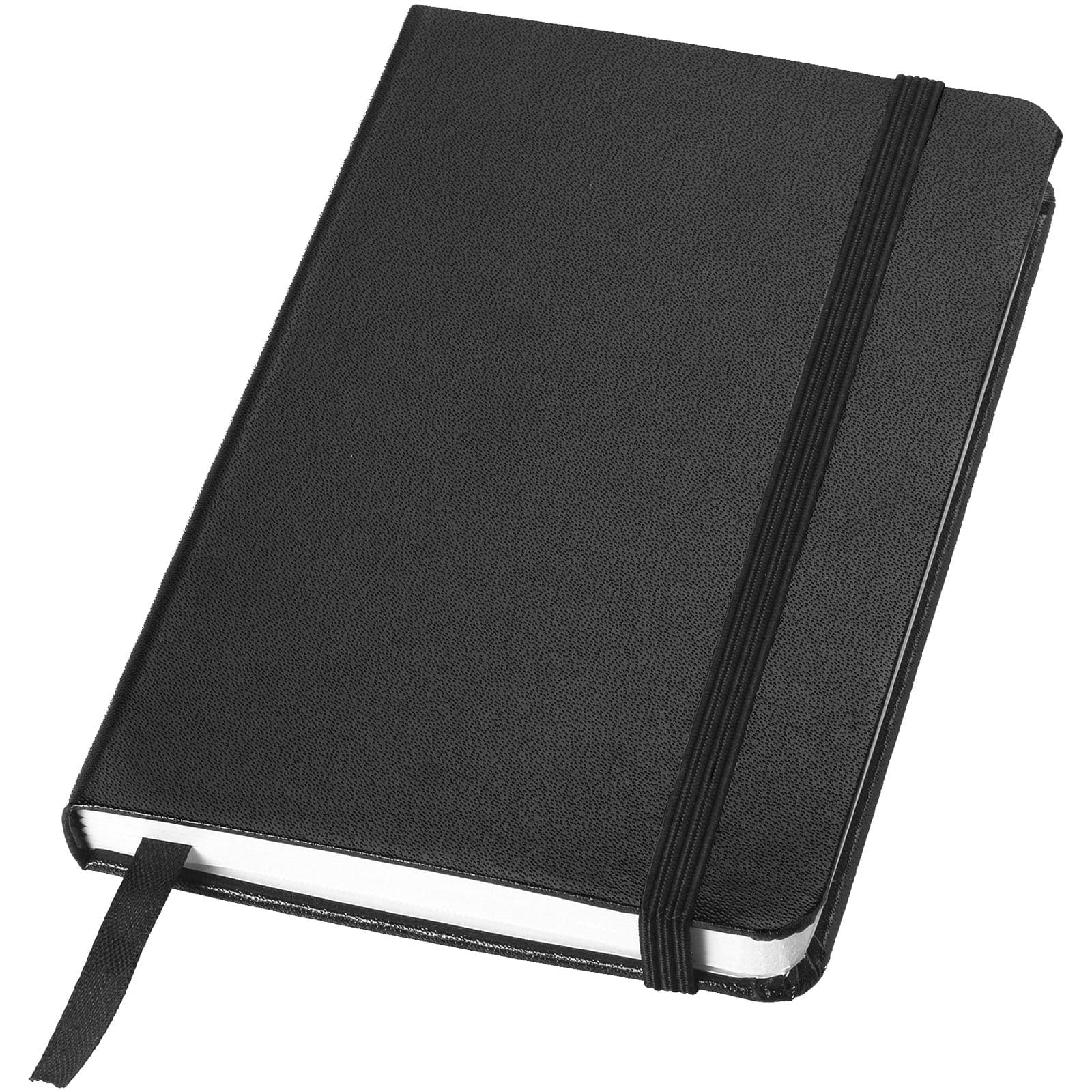 Classic A6 notatbok i lommeformat med stivt omslag, Solid svart