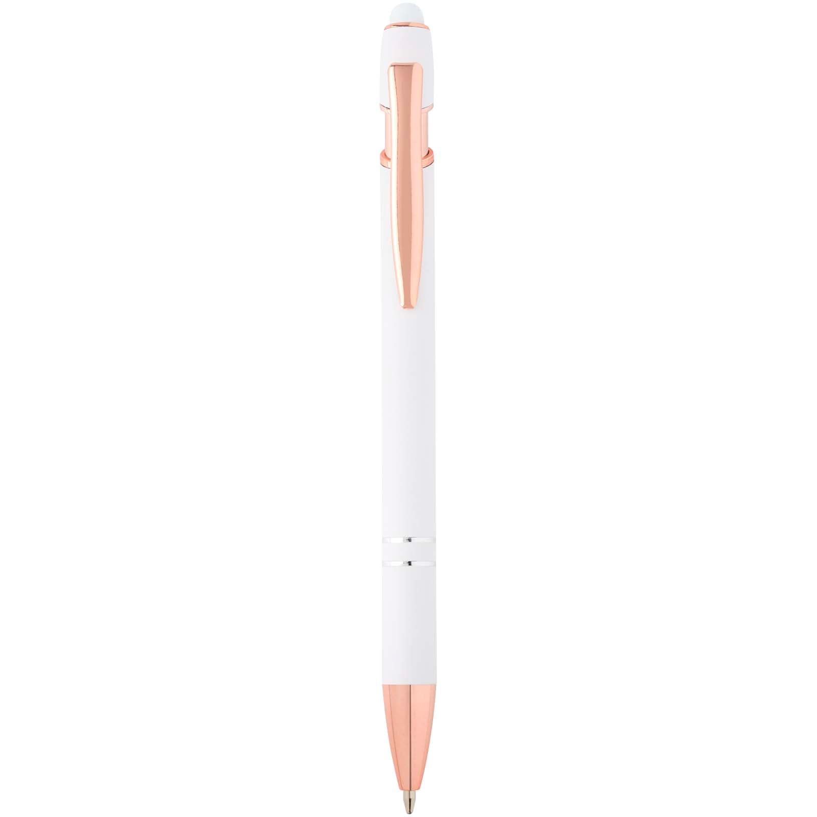 Nanna kulepenn med roségoldfinish (svart blekk), Hvit
