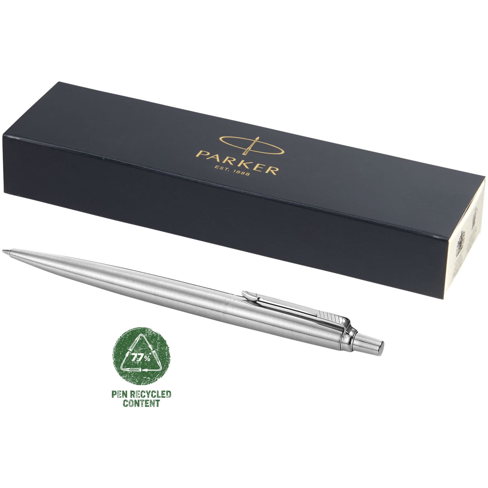 Parker Jotter kulepenn (svart blekk), Stål