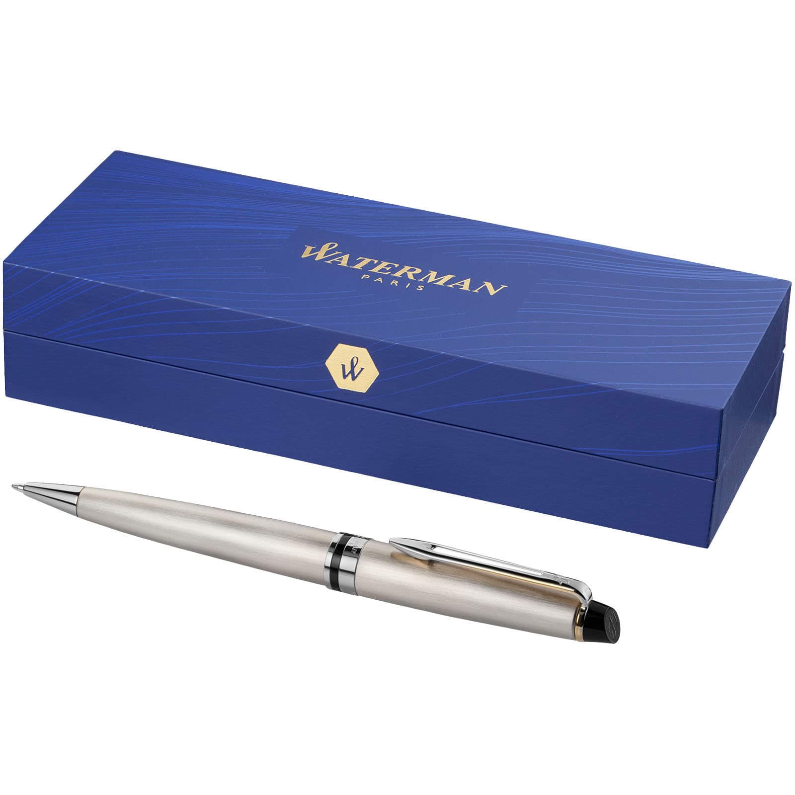 Waterman Expert kulepenn (blått blekk), Stål