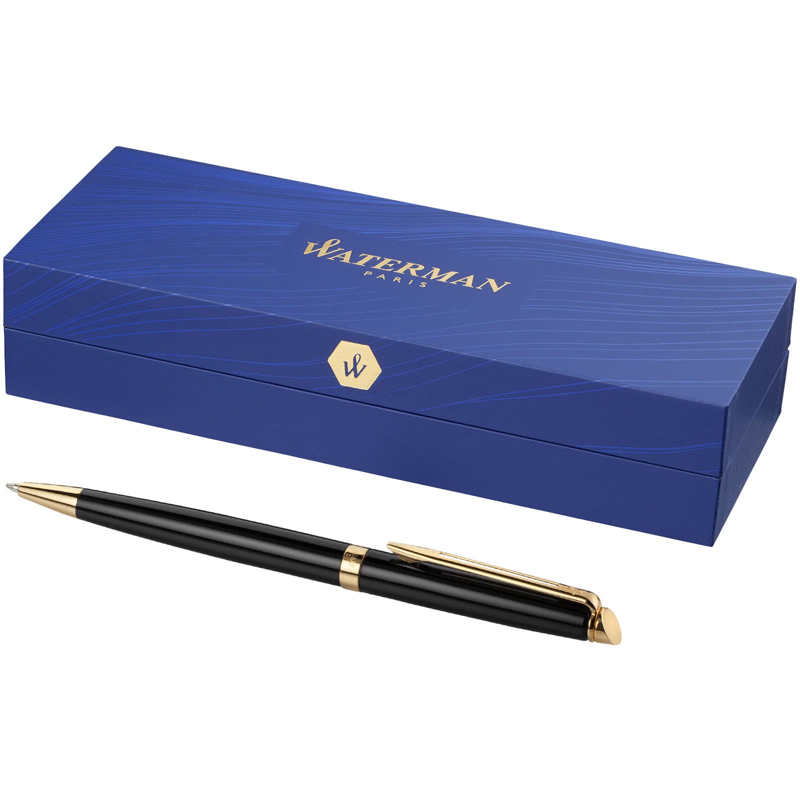 Waterman Hémisphère kulepenn (blått blekk), Solid svart