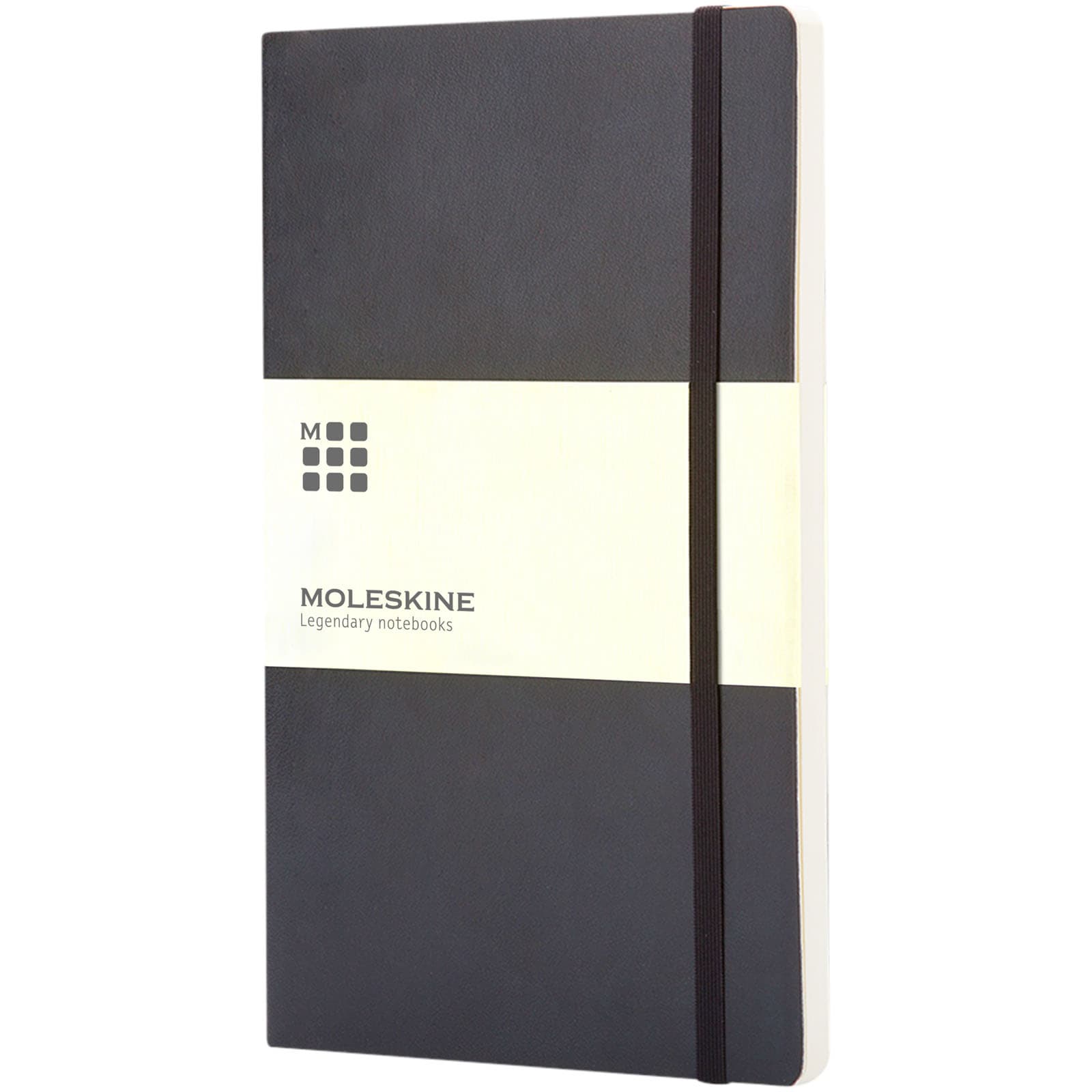 Moleskine Classic L notatbok med mykt omslag – vanlig, Solid svart