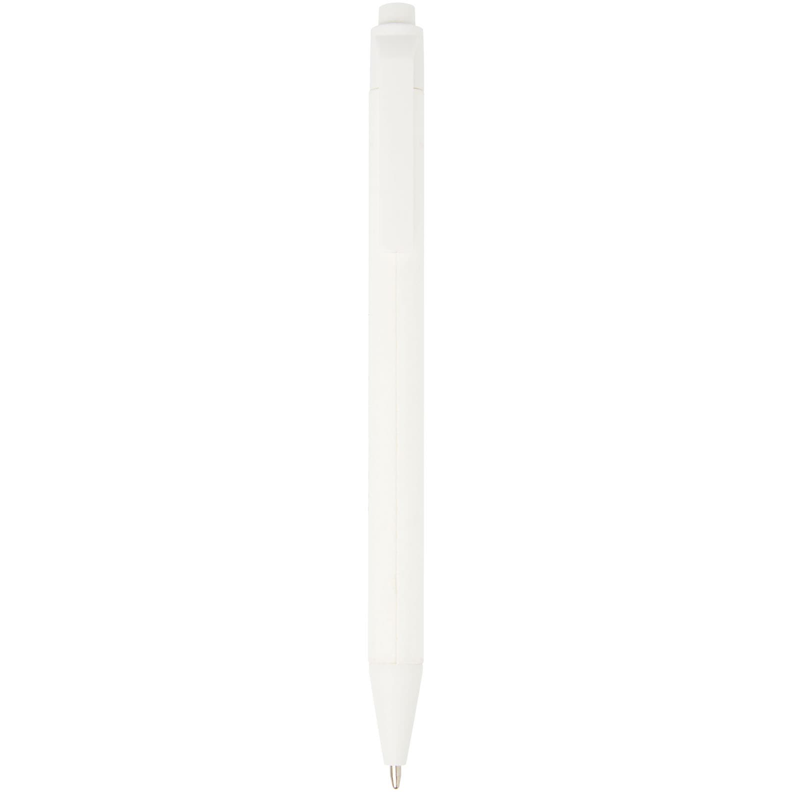 Chartik monokromatisk kulepenn av resirkulert papir med matt finish (svart blekk), Hvit