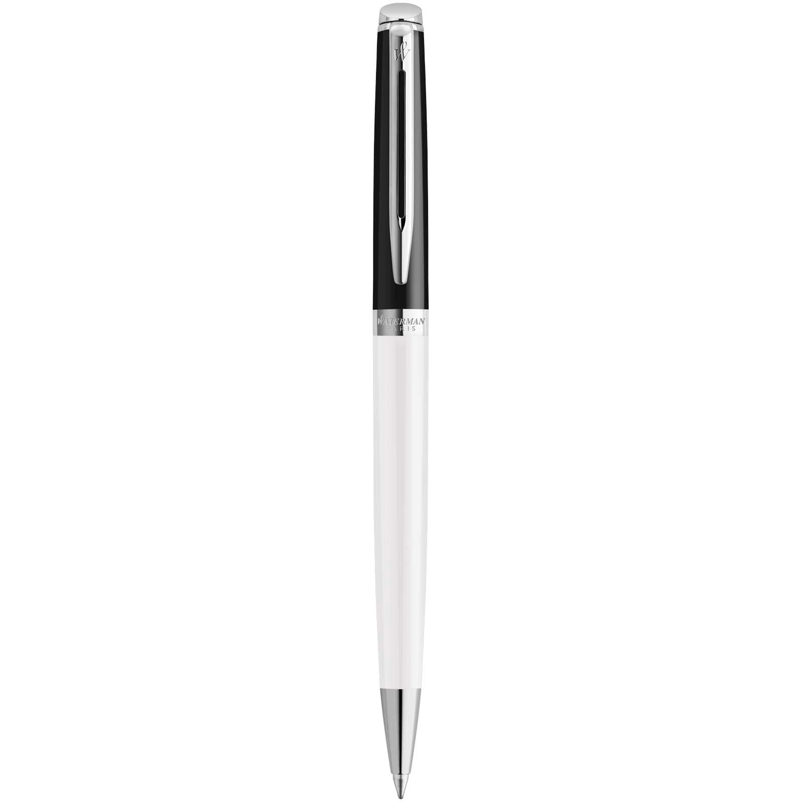 Waterman Hemisphere fargeblokkerende kulepenn med palladiumkant (blått blekk), Hvit