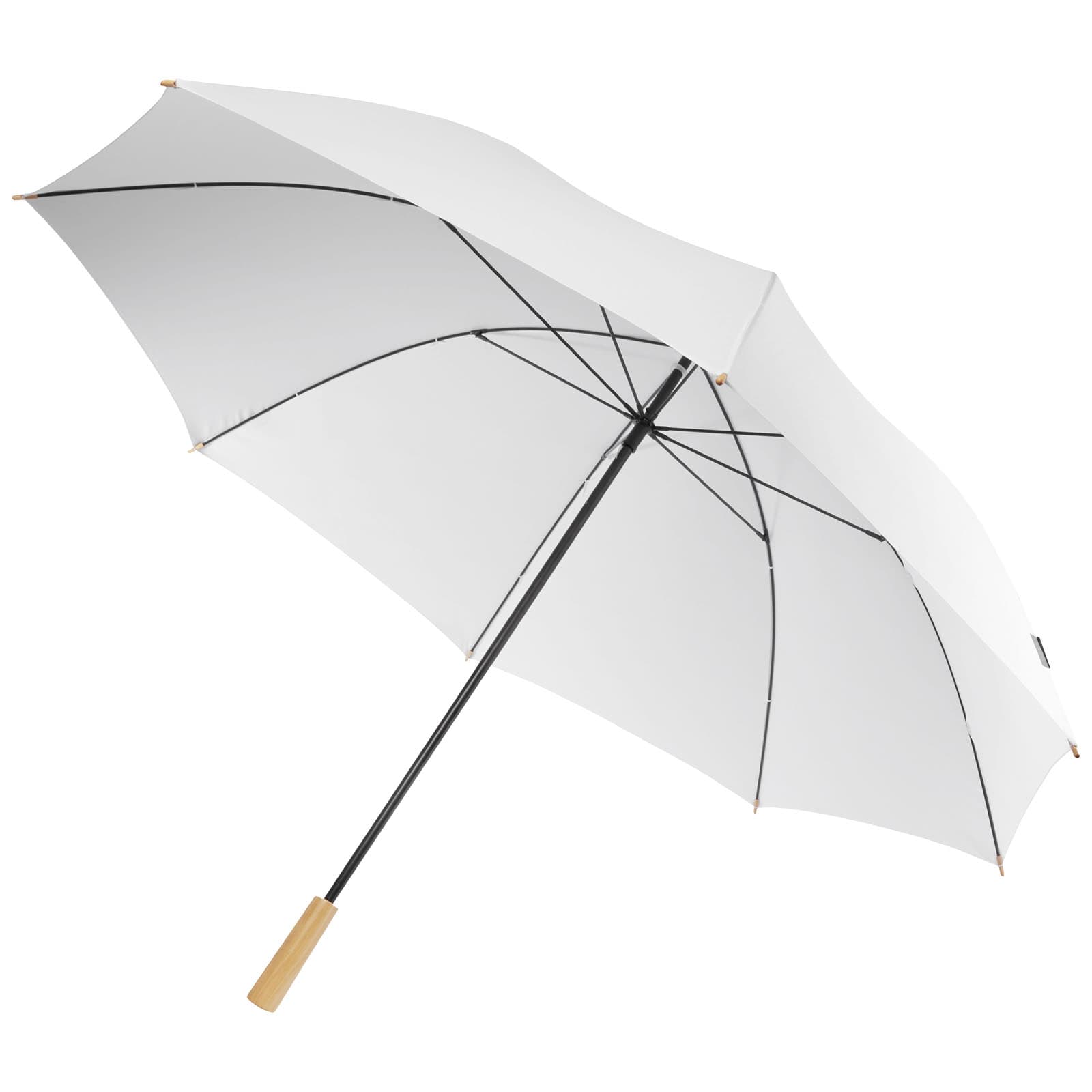 Romee 30" vindtett resirkulert PET-golfparaply, Hvit