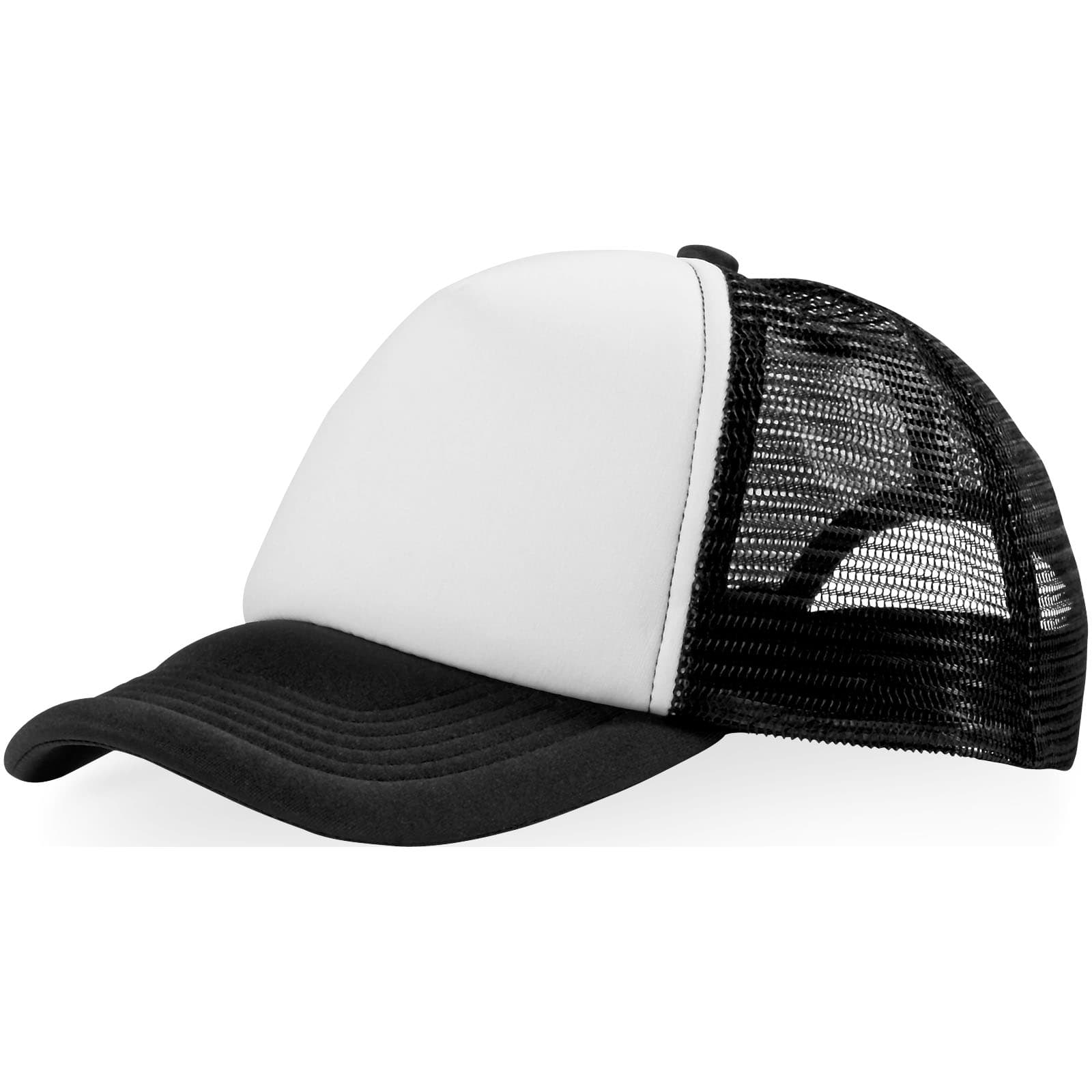 Trucker 100 g/m² 5-panels caps, Solid svart