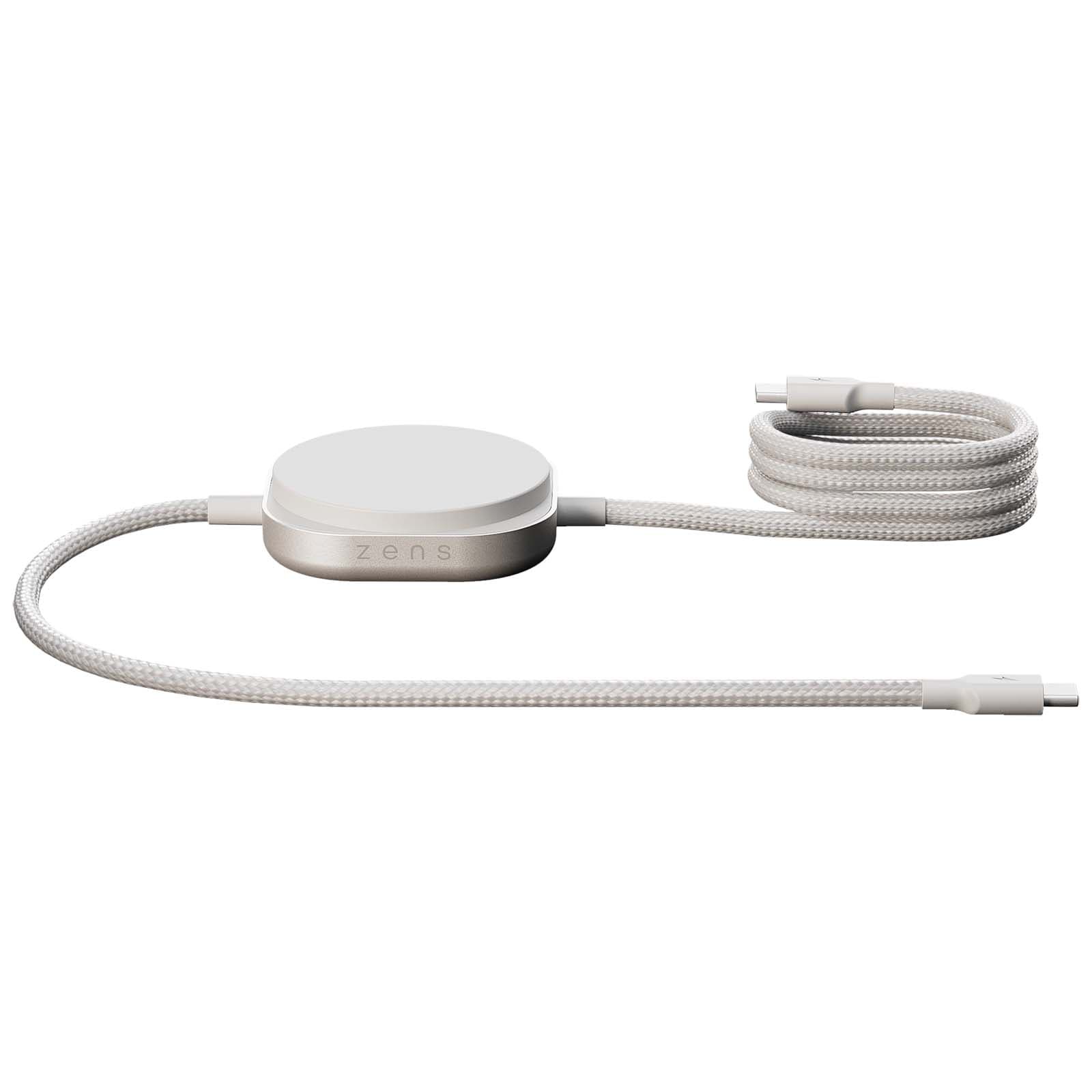 Zens Pro 2 140 W USB-C 2-i-1 ladekabel, Hvit